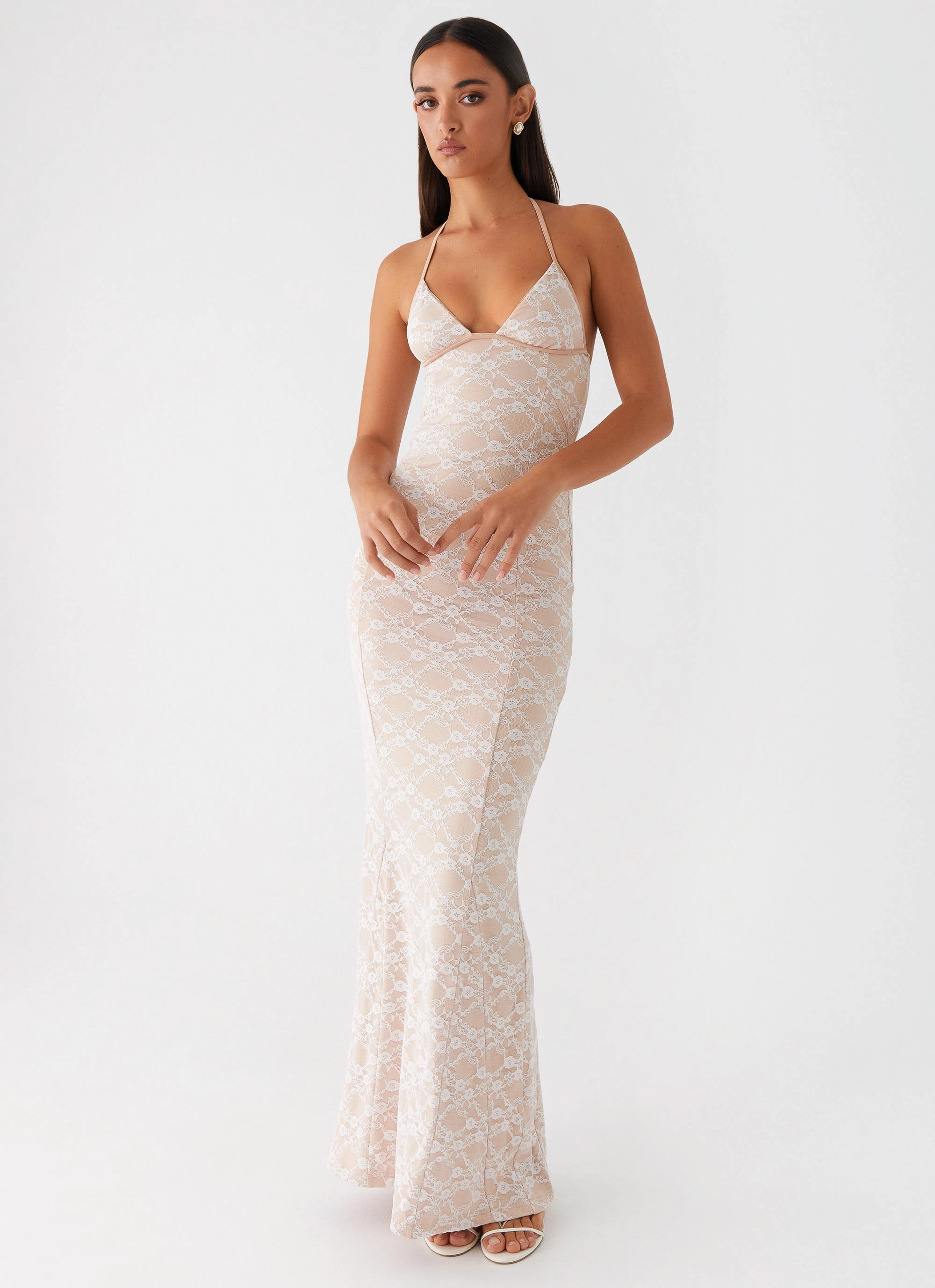 Jolina Lace Maxi Dress - White Bold Statement