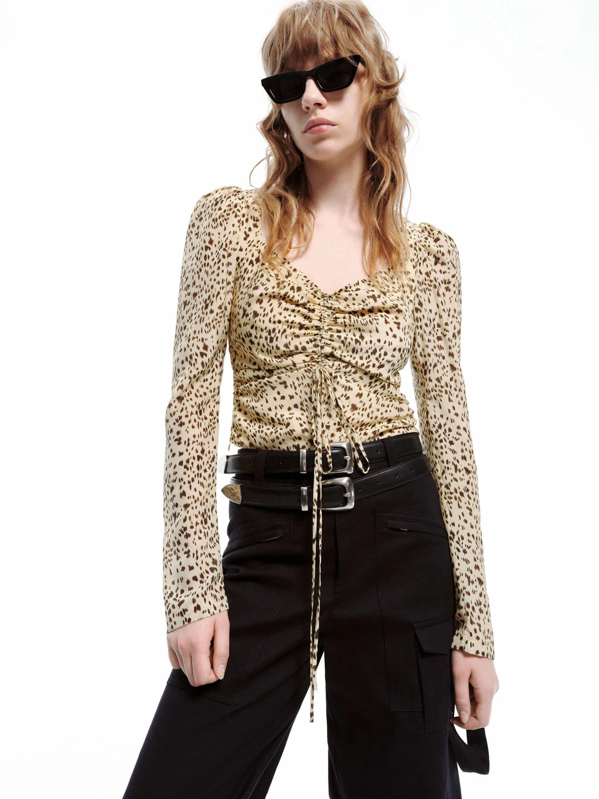 Front Gathered Cropped Top Unmatched comfort