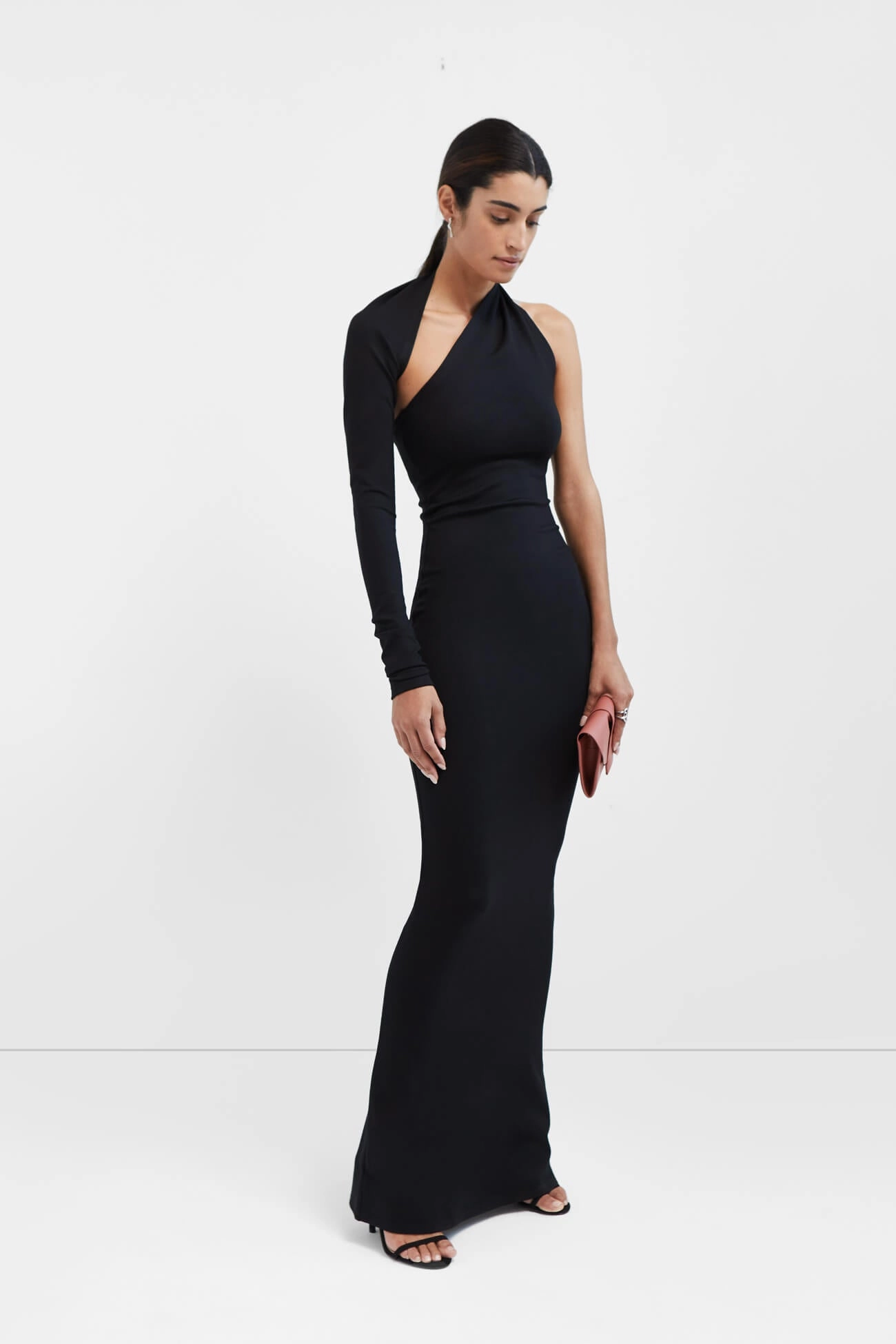 Slim Touch Petite Manhattan One Shoulder Gown