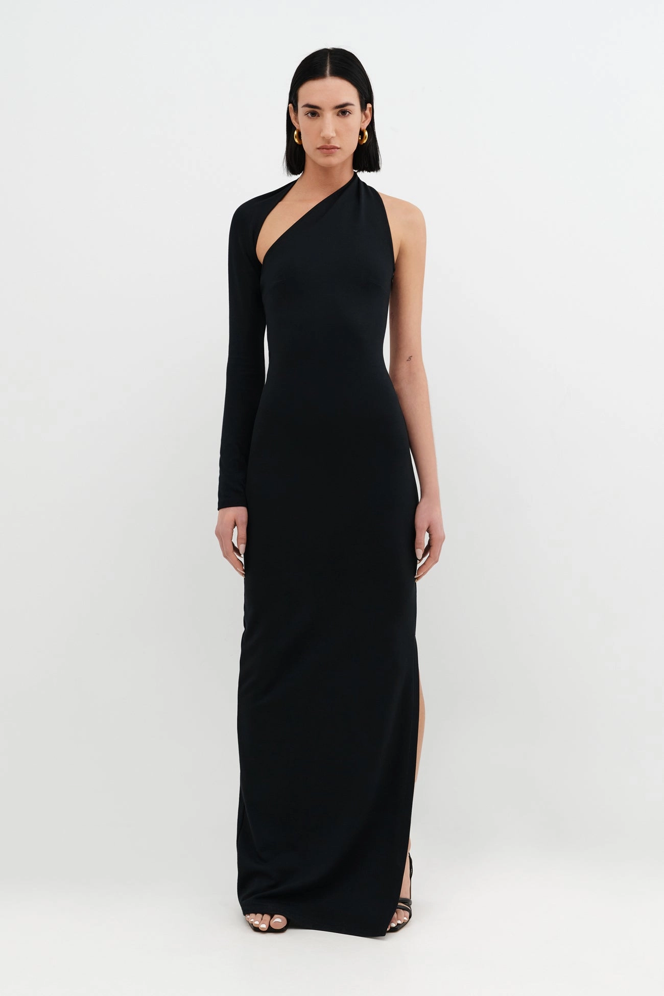 Petite Manhattan Slit Gown Comfortable outdoor wear Front-Slit