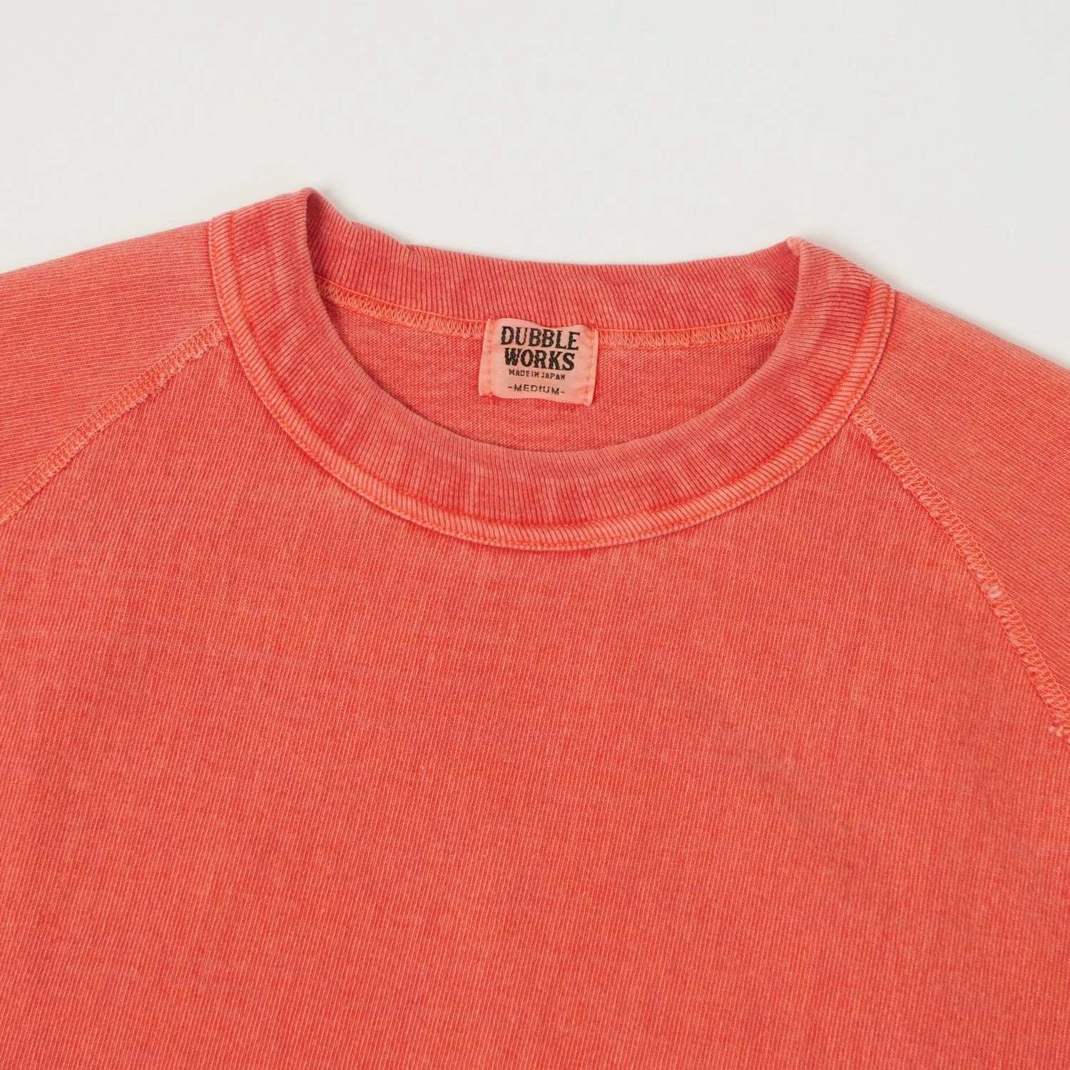 Dubbleworks Heavy Fabric Pigment Raglan Tee - Orange Stylish Everyday Wear