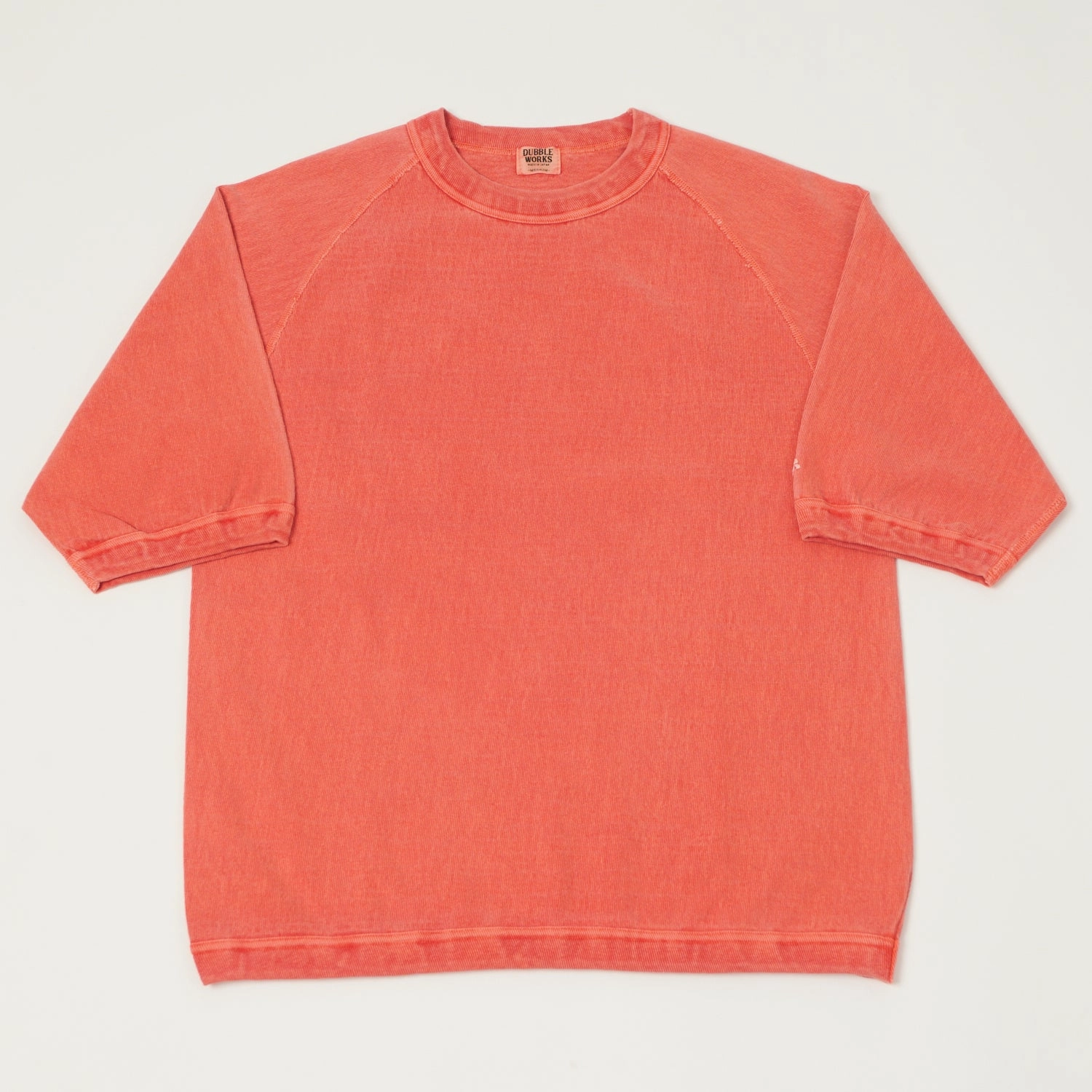 Dubbleworks Heavy Fabric Pigment Raglan Tee - Orange Sleek Performance Tagless Comfort