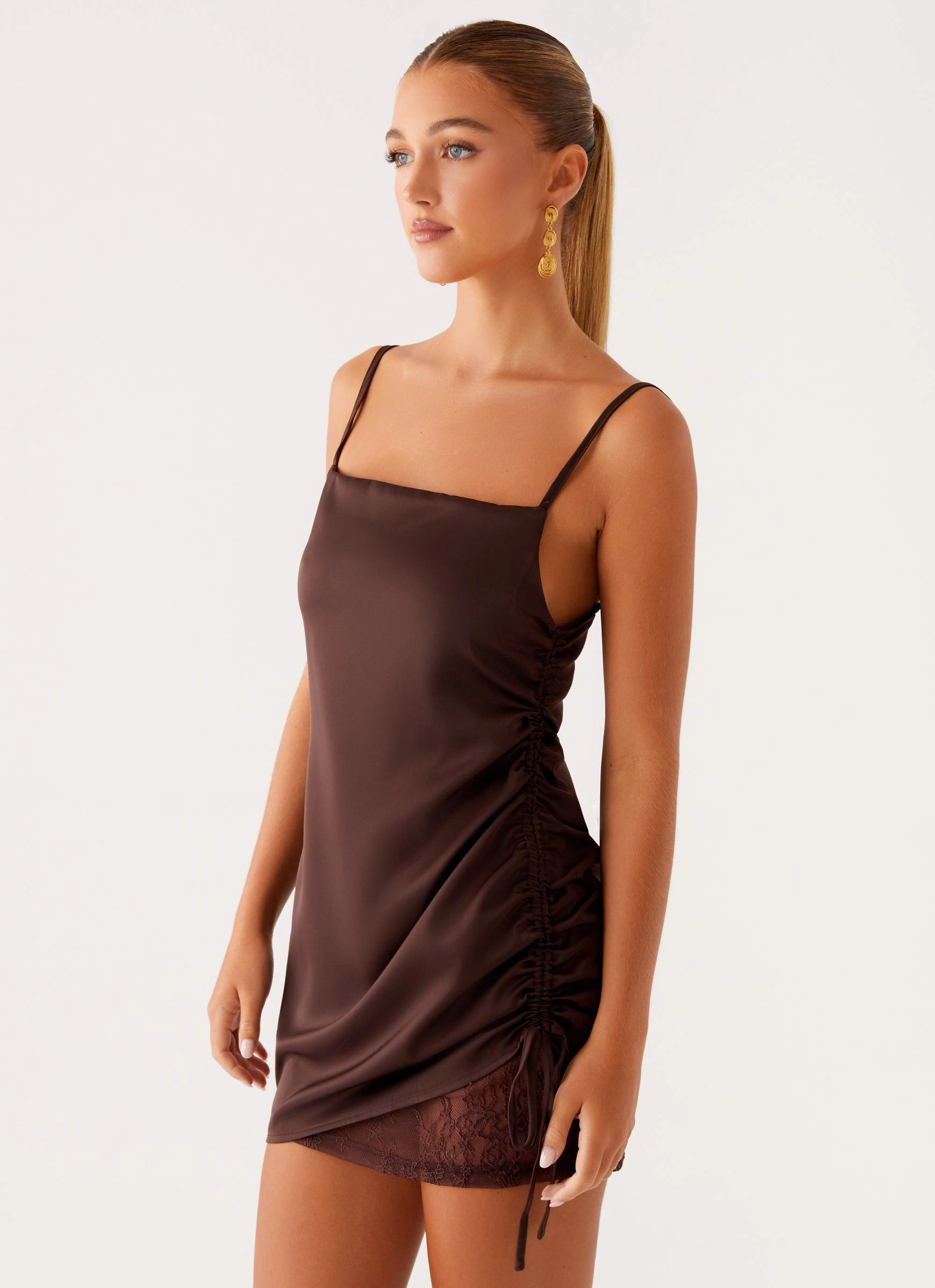 BreathableFabric Piper Mini Dress - Chocolate