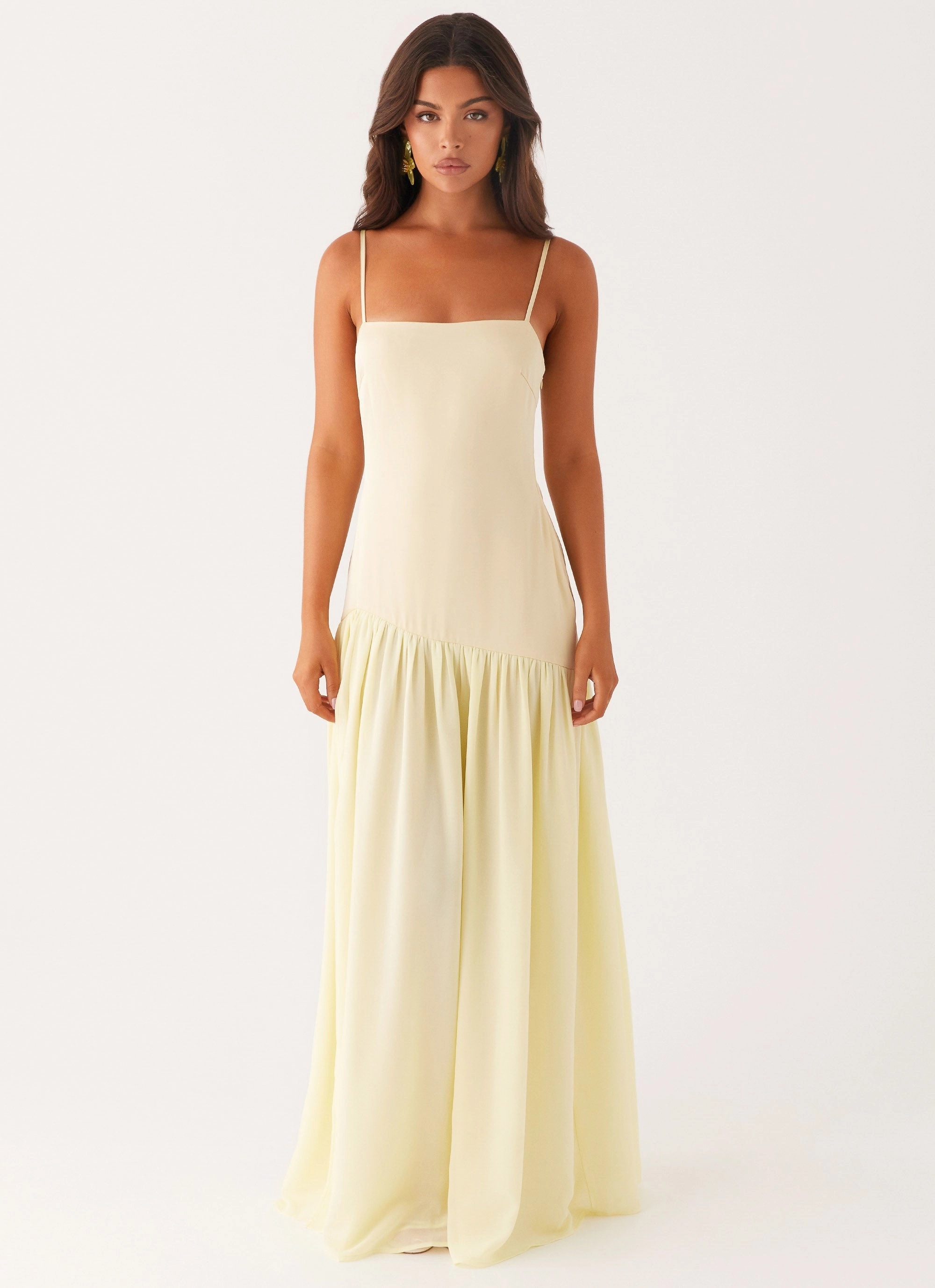 Subtle Stitch Understated Charm Asteria Maxi Dress - Yellow
