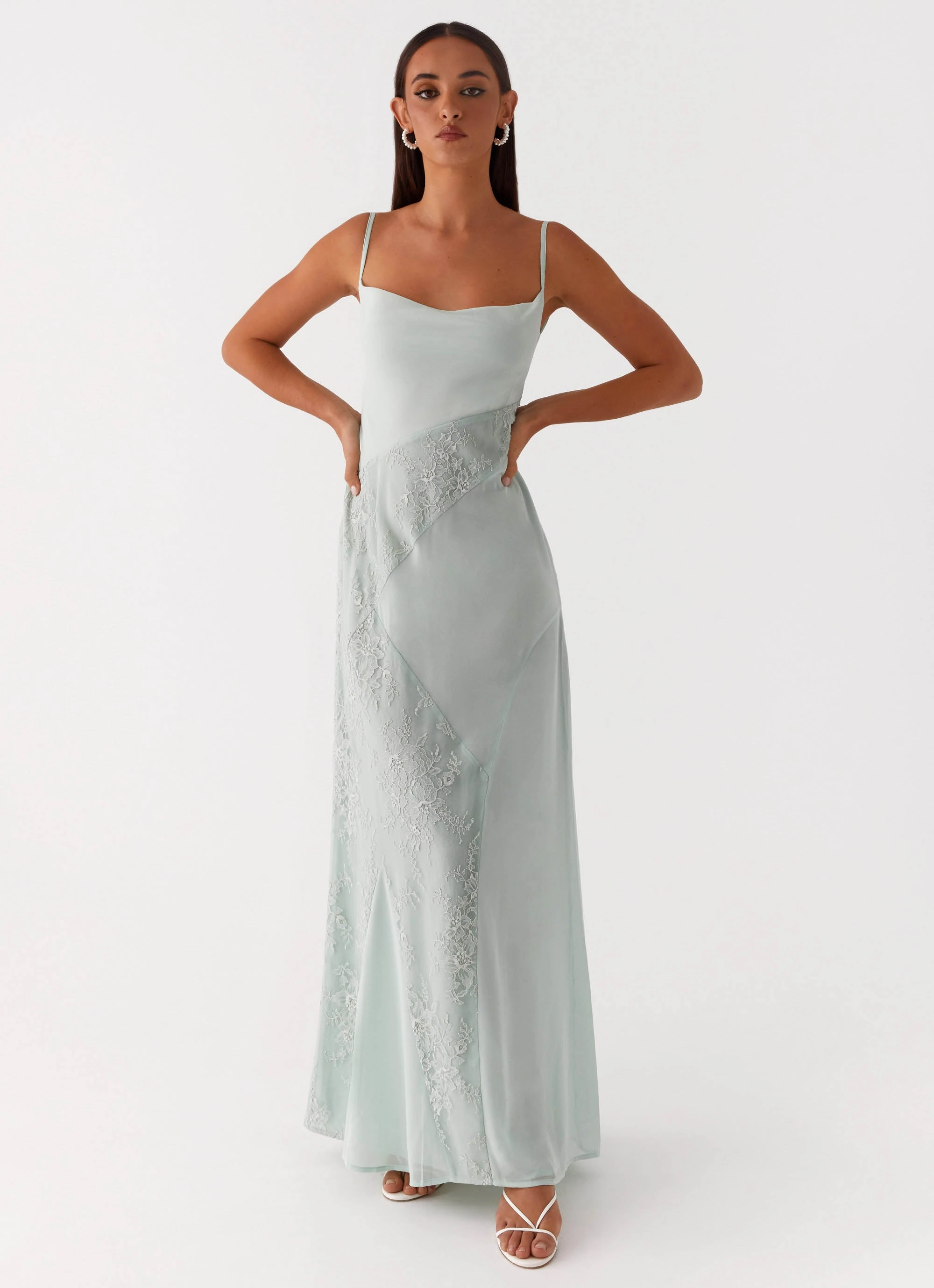 Soft and Chic Gabriana Maxi Dress - Sage