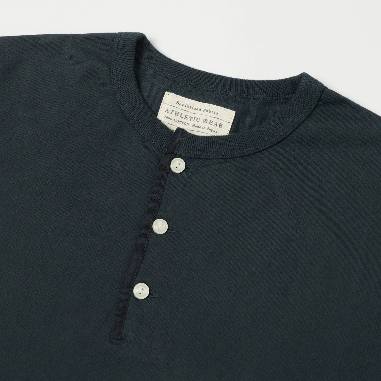 Full Count 5222H Flat Seam Heavyweight Henley - Ink Black Adult Wear