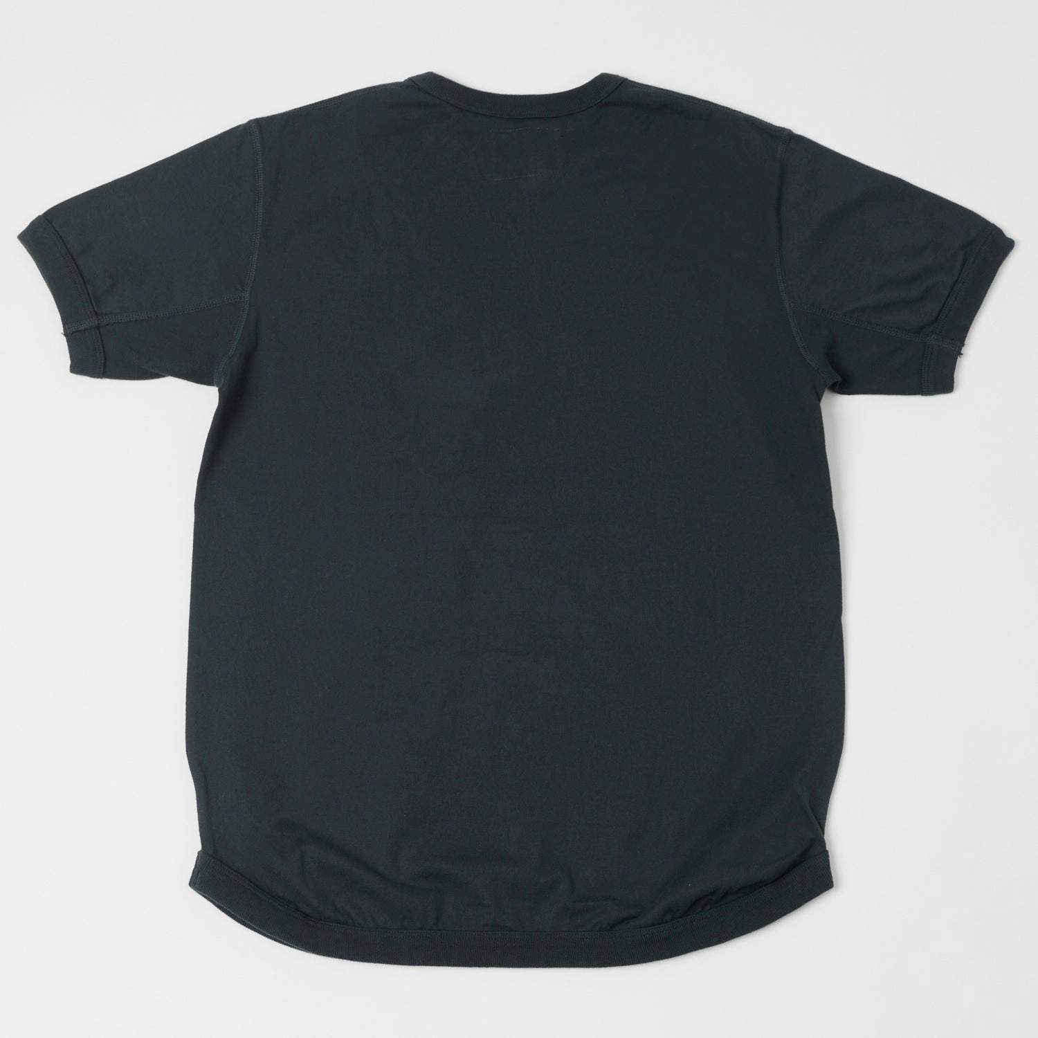 Full Count 5222H Flat Seam Heavyweight Henley - Ink Black Running Gear