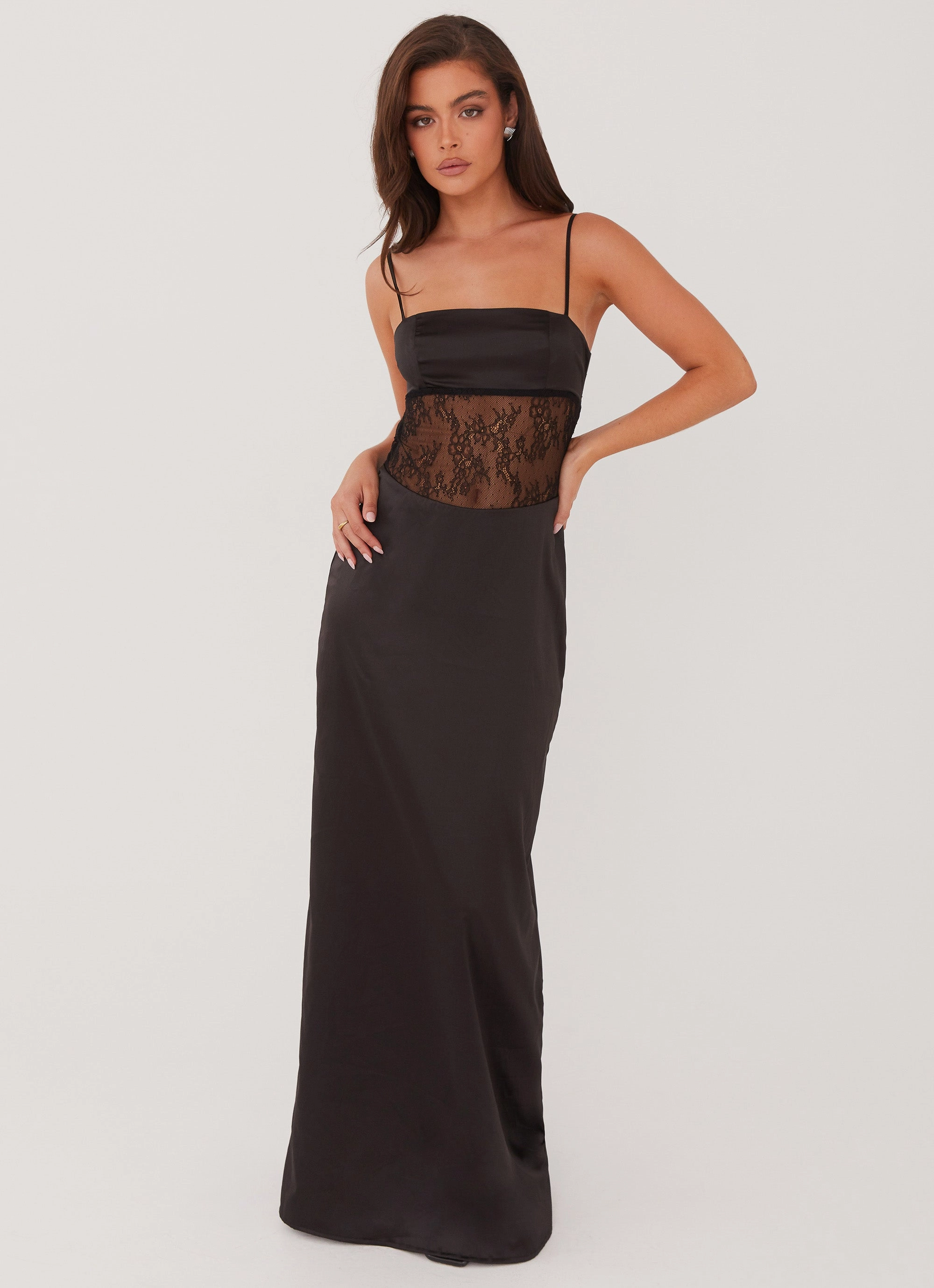 Move Free Palais Royale Lace Maxi Dress - Black
