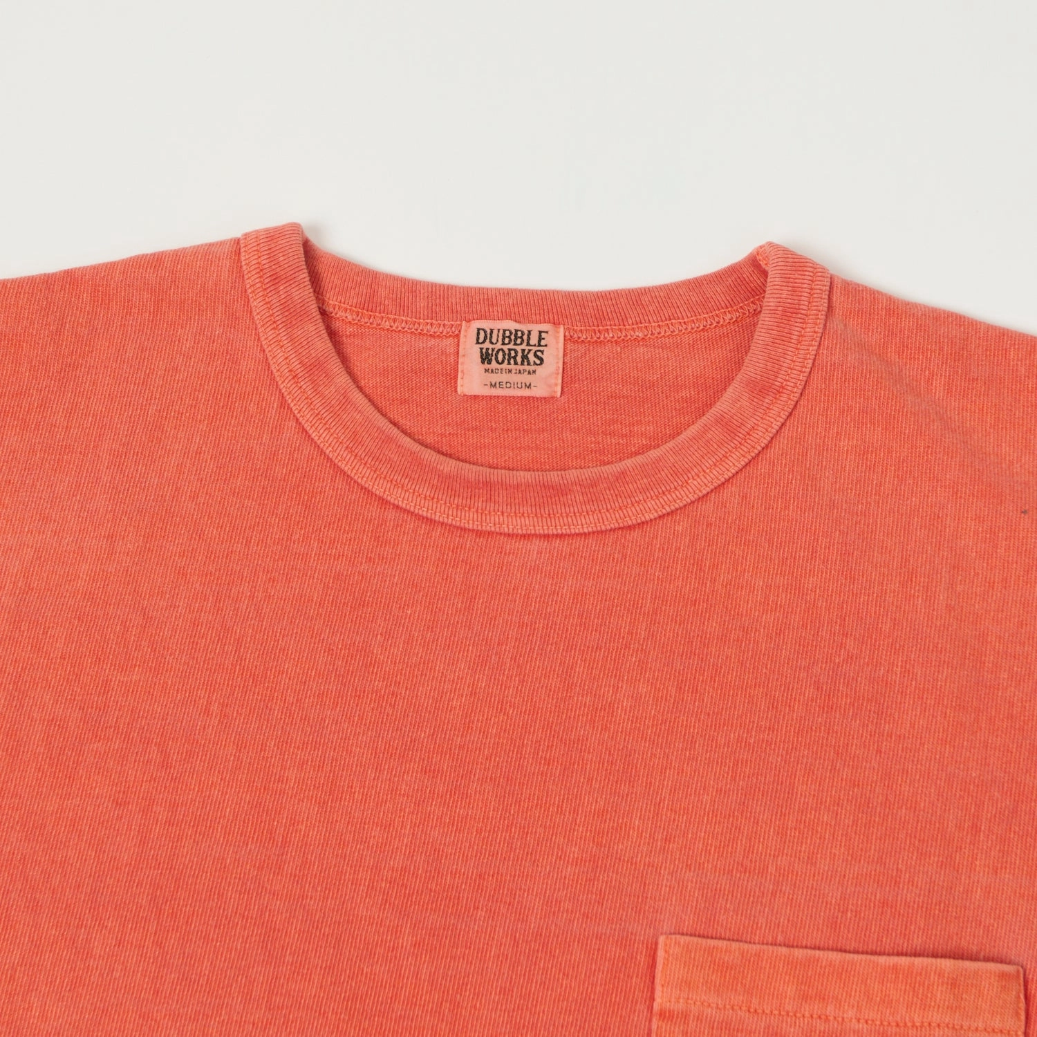 Dubbleworks Heavy Fabric Pigment Pocket Tee - Orange Comfy Fit Layer