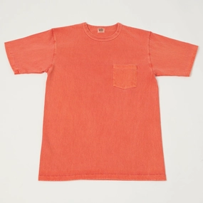 Dubbleworks Heavy Fabric Pigment Pocket Tee - Orange Comfy Stretch Wear