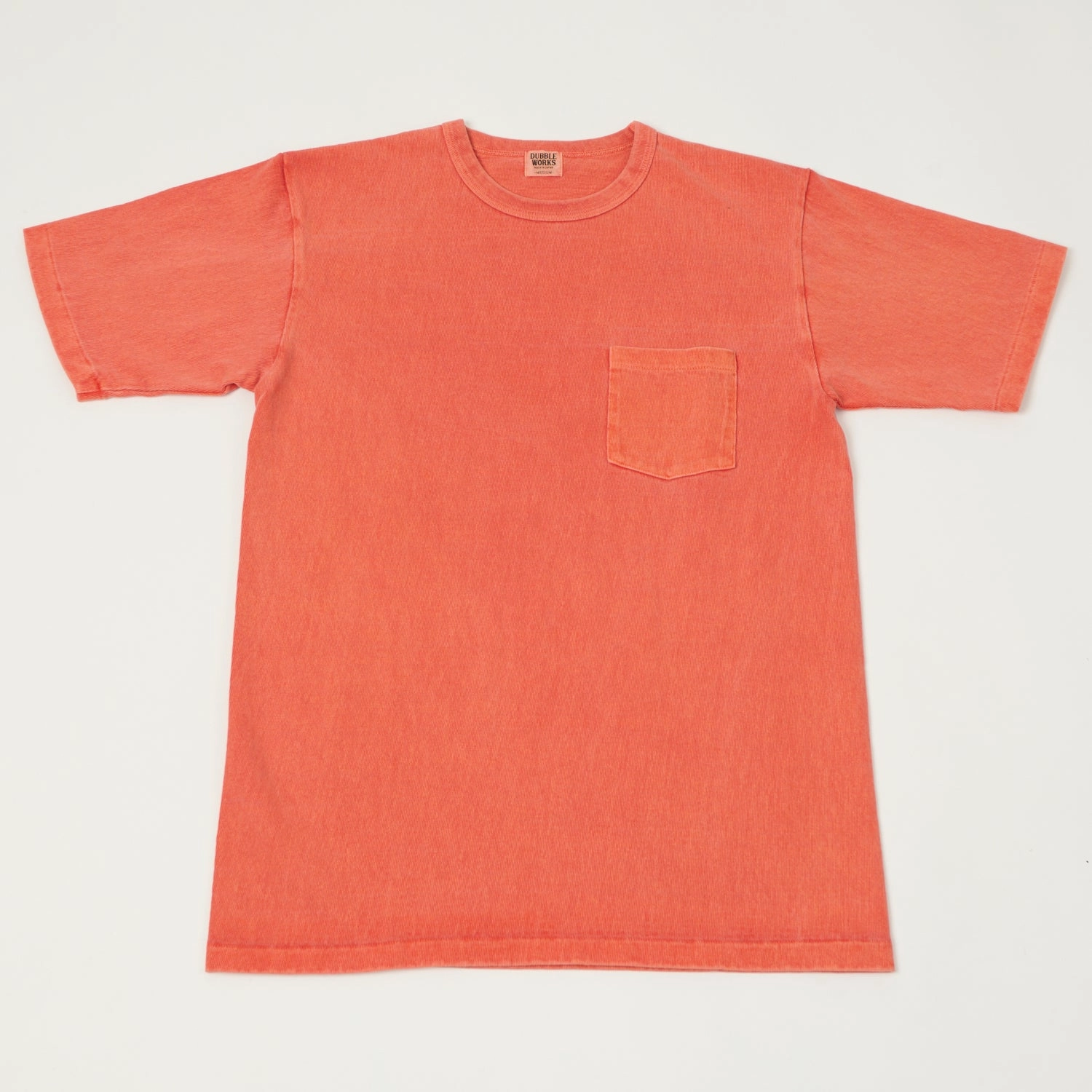Dubbleworks Heavy Fabric Pigment Pocket Tee - Orange Comfy Stretch Wear