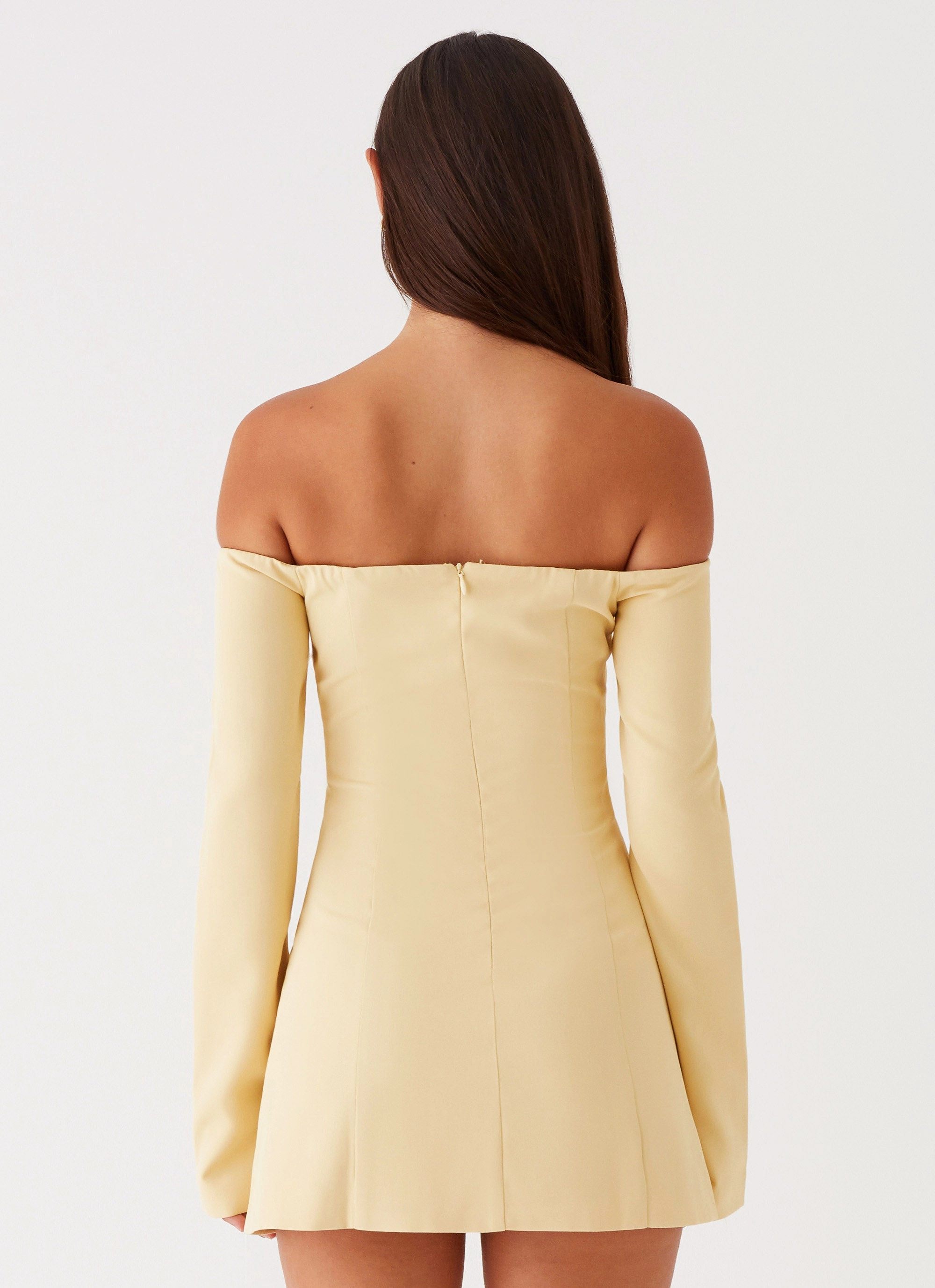 Dominique Blazer Mini Dress - Yellow Feminine Fit