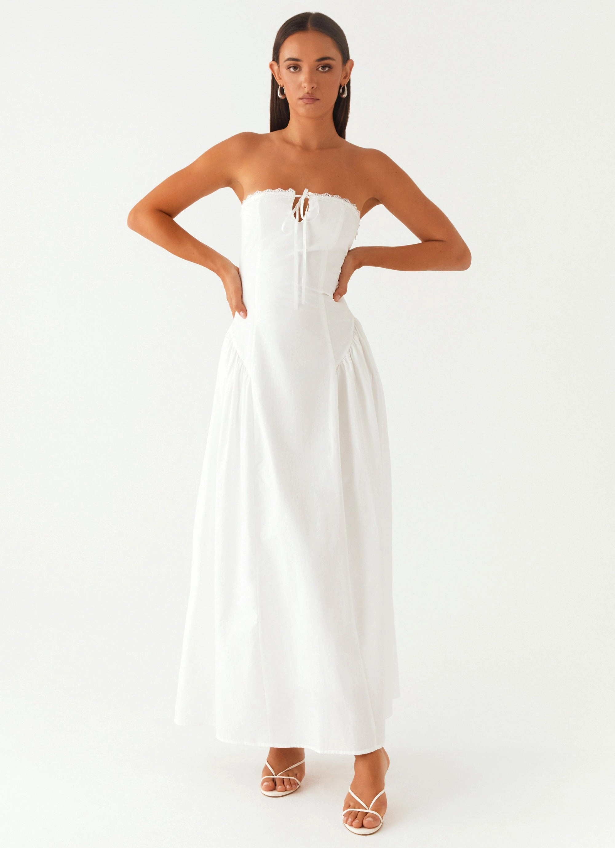 Trendy wrap gown Smooth Outline Burleigh Maxi Dress - Ivory