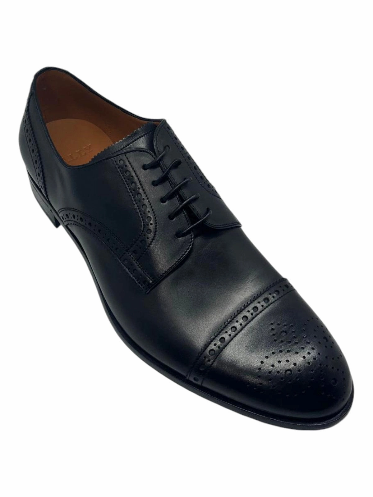Bally Brooking 6301284 Men's Black Calf Plain Leather Oxford Shoes Comfort Fit Interview Day Formal Daywear