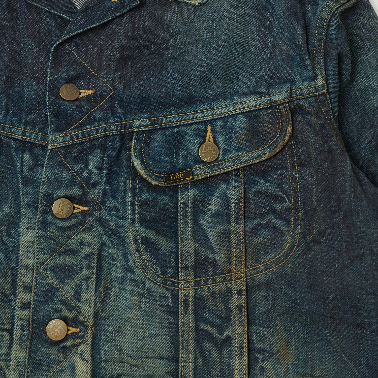 Lee Archives 1946 'Riders' 101J Denim Jacket - Heavy Wash Fall Weather Ergonomic Shoulder Panels