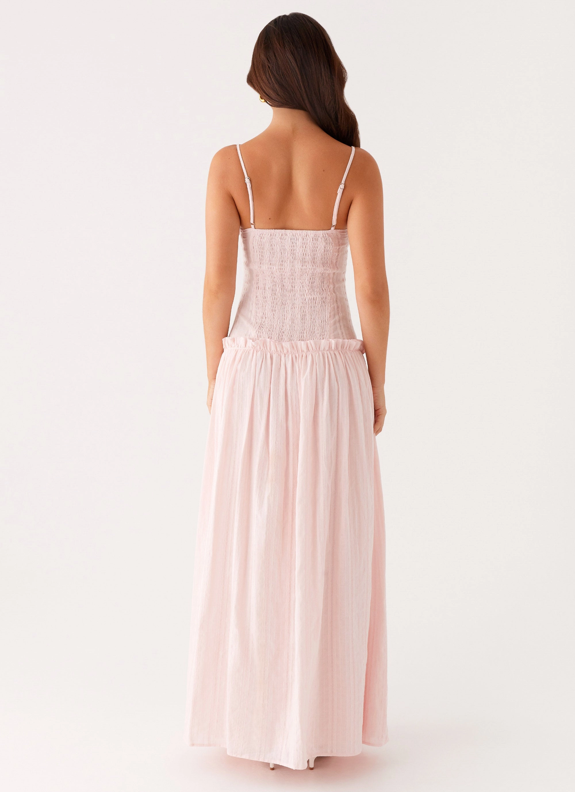 Jacinda Drop Waist Maxi Dress - Pink Night Vibes Breathable Comfort Wear