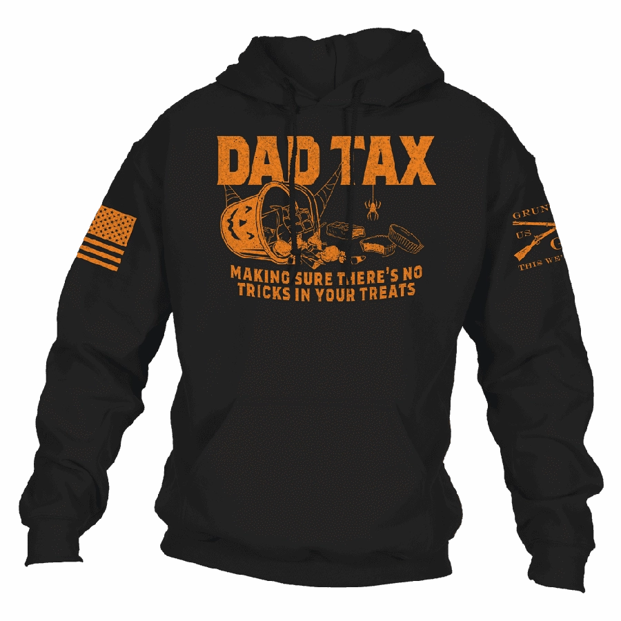 Dad Tax Halloween Hoodie - Black Trendy Wearable
