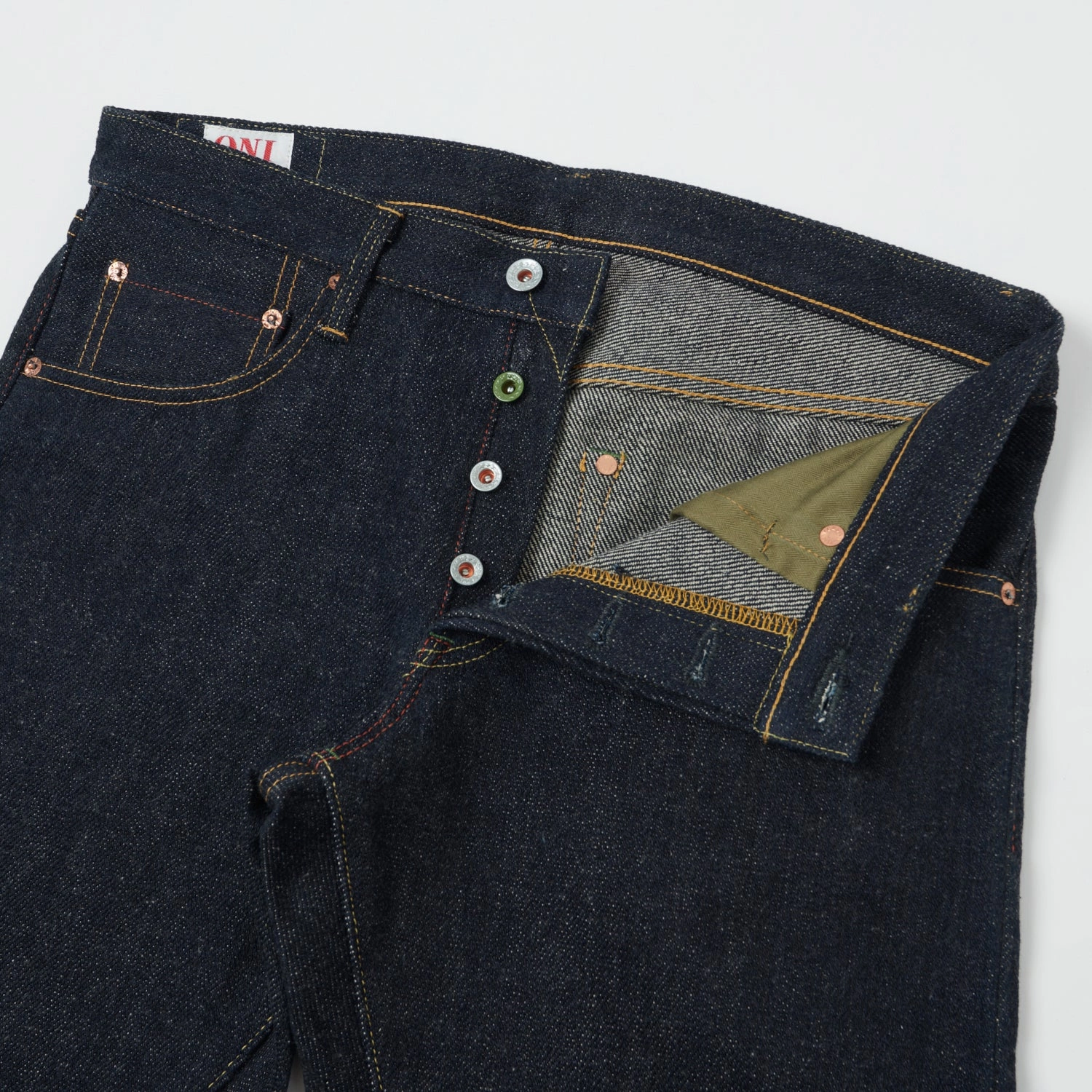 ONI Denim 602 Natural Indigo 22oz Regular Tapered Jean - Raw Weather Friendly