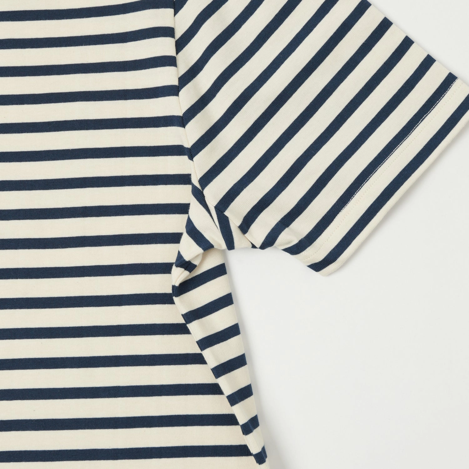 Merz b. Schwanen 2M14 Striped Relaxed T-Shirt - Ink/Nature Relaxed fit wear Chic And Comfortable