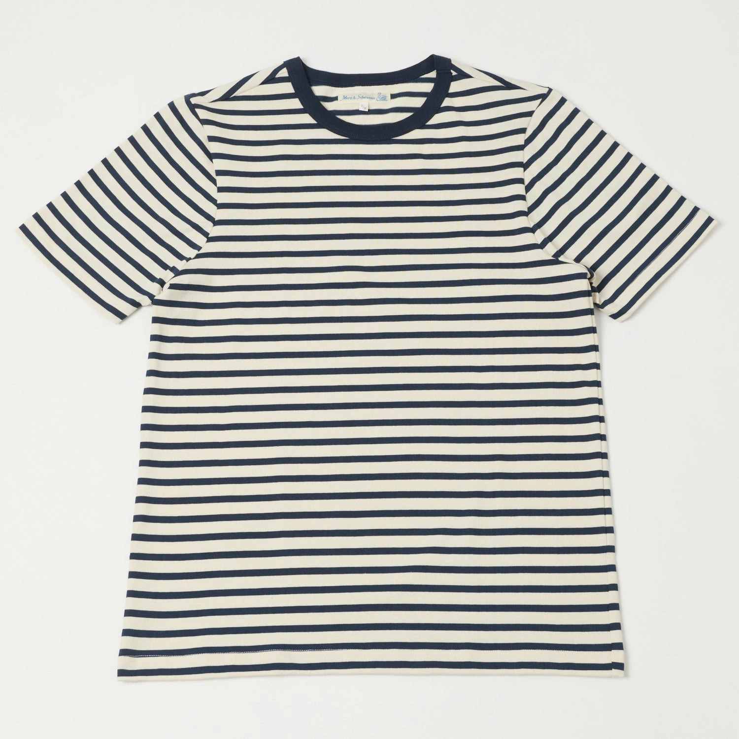 Street Trendy Merz b. Schwanen 2M14 Striped Relaxed T-Shirt - Ink/Nature