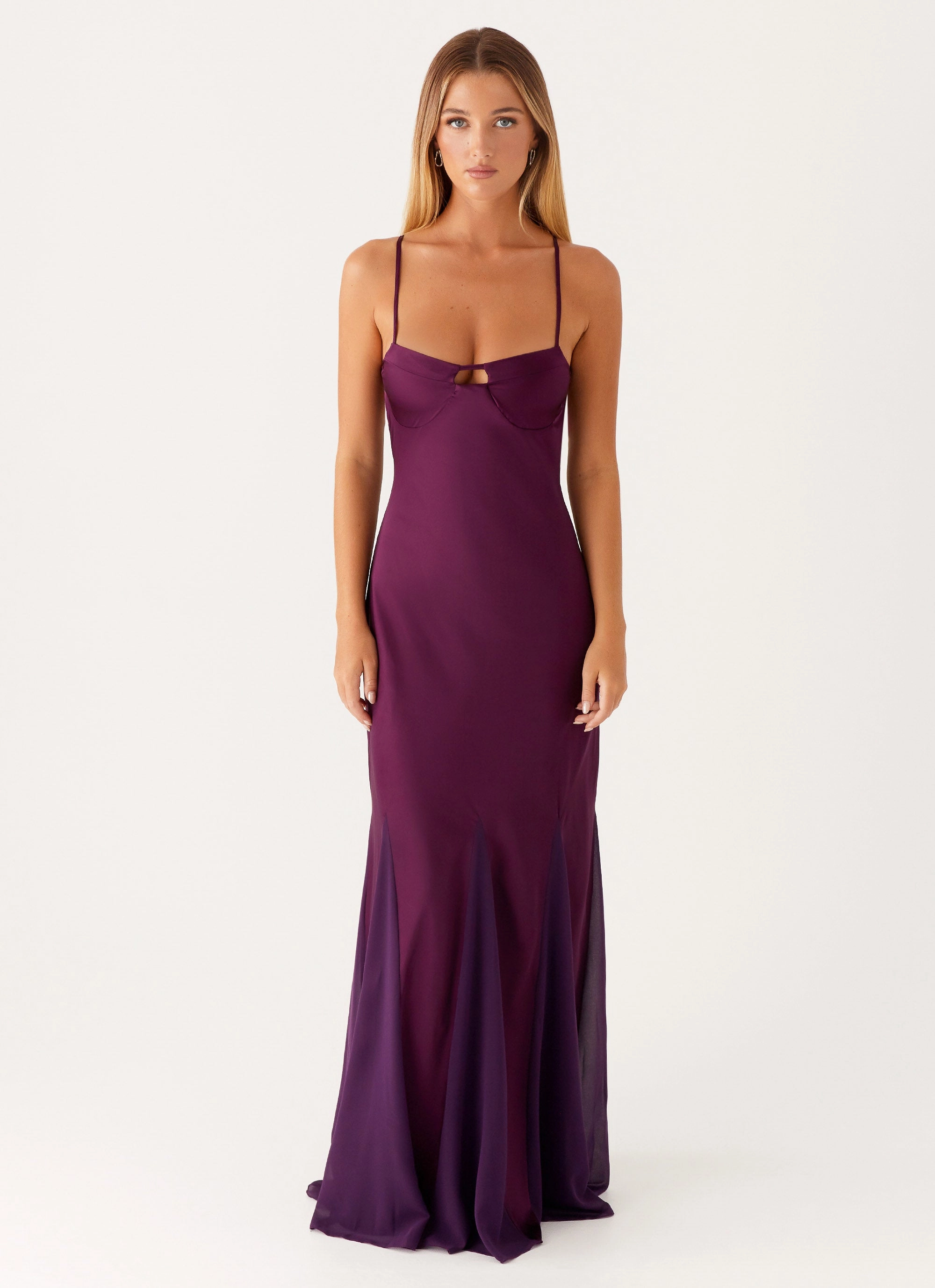 Feminine fit-and-flare silhouette Easy Fit Ravello Maxi Dress - Mulberry