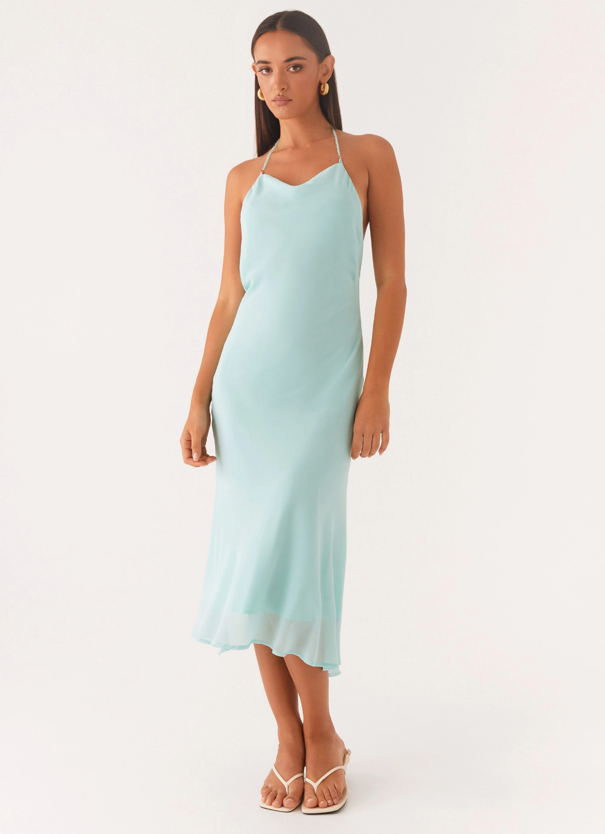 Deep Dive Midi Dress - Pale Blue Timeless Edge Birthday-Celebration