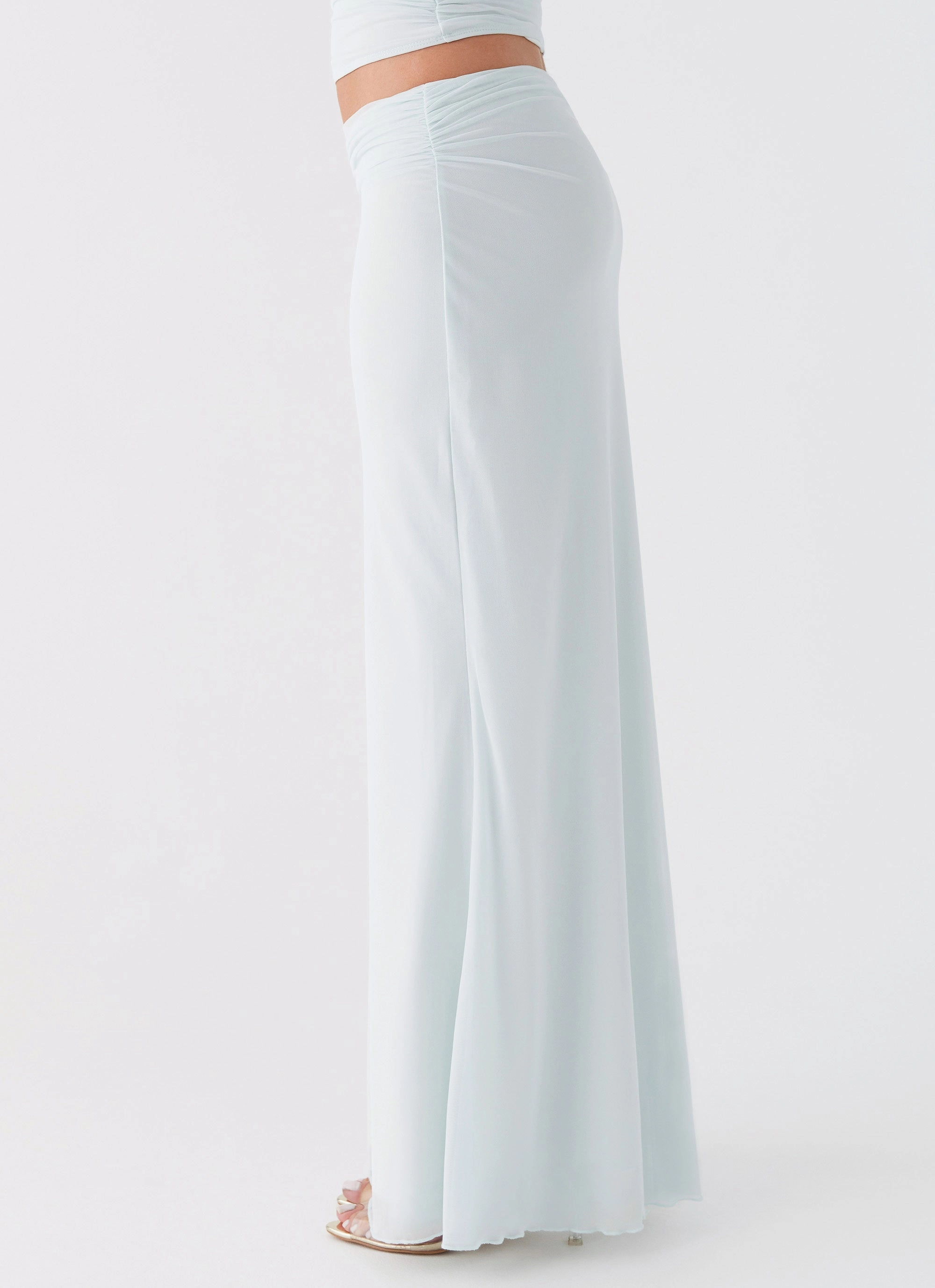 Cool Shape Open Back Rayne Maxi Skirt - Sage