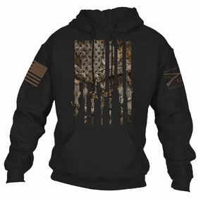 Realtree Edge? Rifle Flag Hoodie - Black rhinestone accents