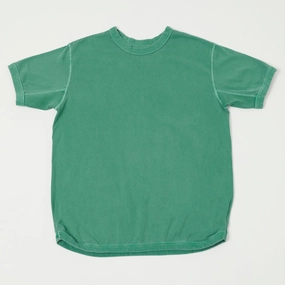 Beach Wear Crew neck classic Full Count 5222 Flat Seam Heavyweight T-Shirt - Green
