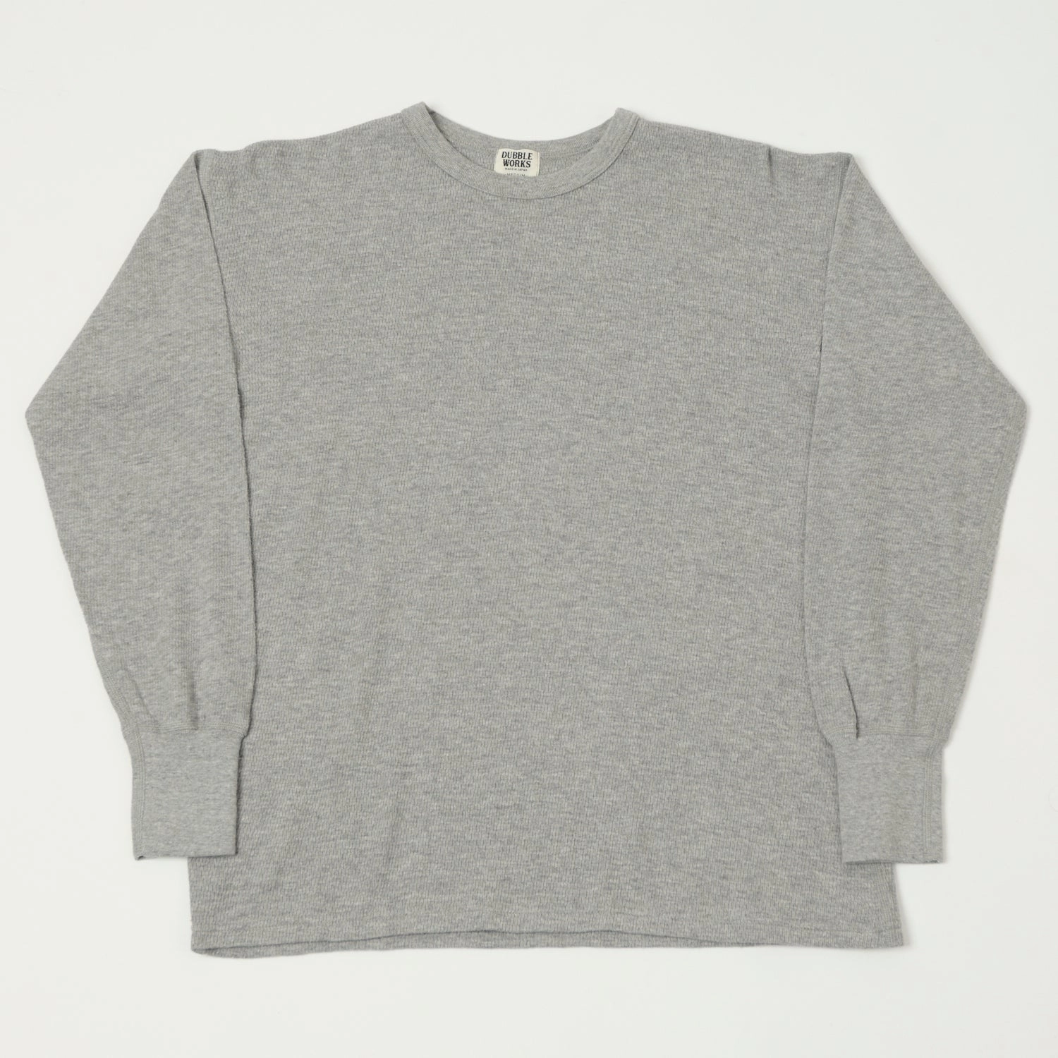 Dubbleworks Long Sleeve Thermal Tee - Heather Grey Classic Layer Wear Versatile Piece