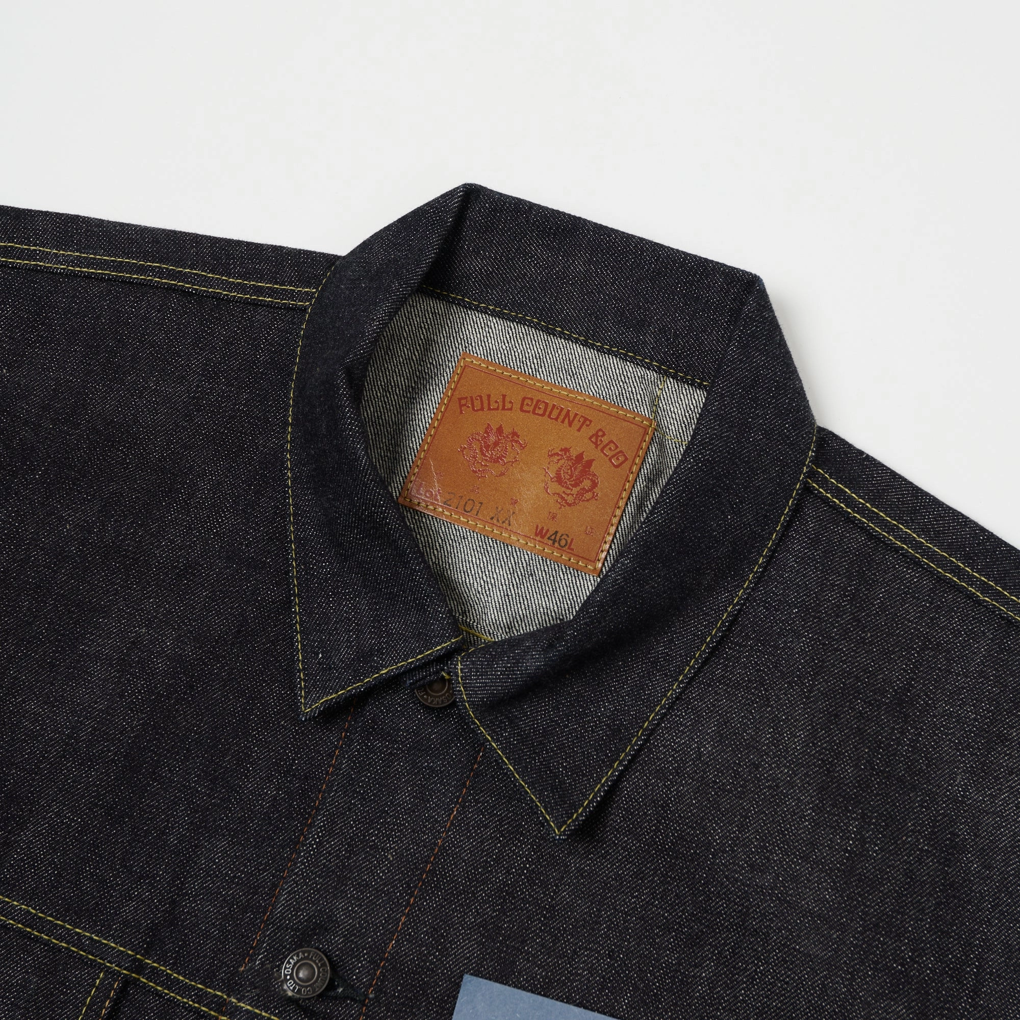 non adjustable Full Count 2101XX 15.5oz Type III Denim Jacket - Raw