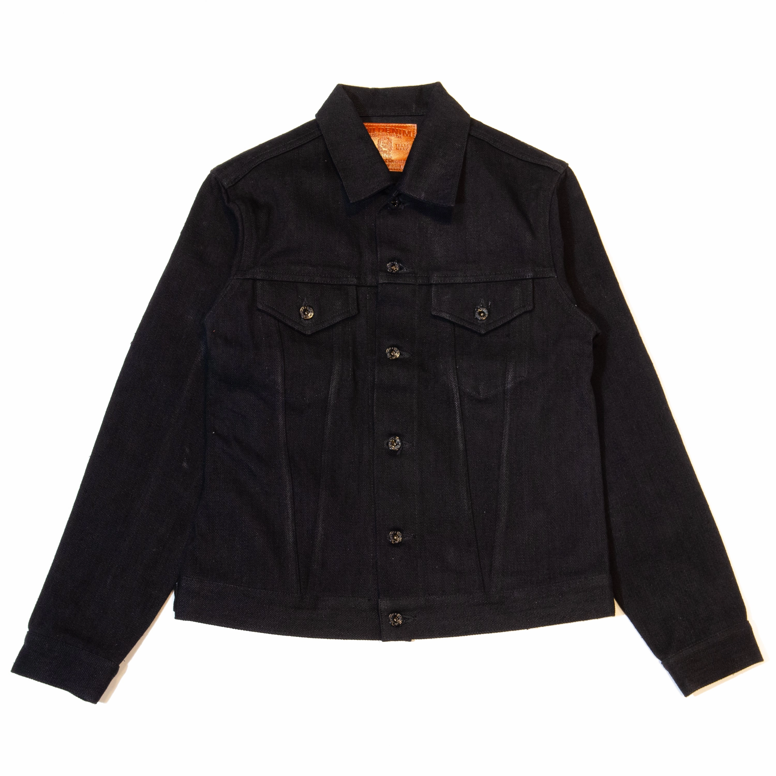 Interchangeable Collar System ONI Denim 02527ZR-BK Secret Denim Jacket - Black