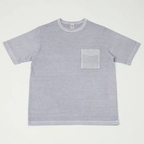 Jackman Pigment Dye Pocket T-Shirt - Fade Lilac Durable Stitching
