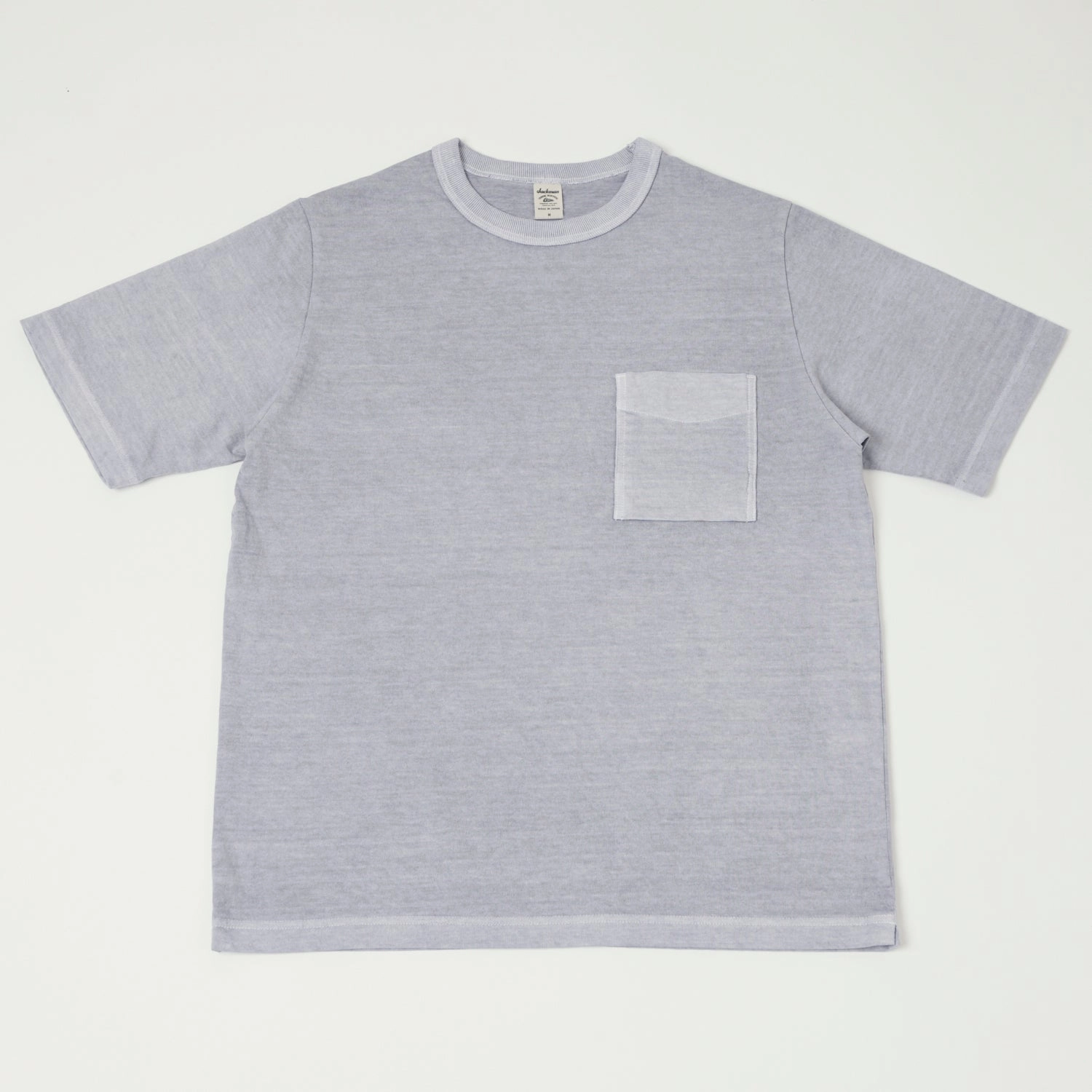 Jackman Pigment Dye Pocket T-Shirt - Fade Lilac All Season Wear OdorResistant Fabric