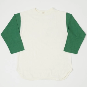 Warehouse & Co 4800 Baseball T-Shirt - Cream/Light Green Bright and Bold
