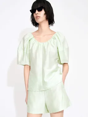 Graduation Ceremony Linen Blend Relaxed Top