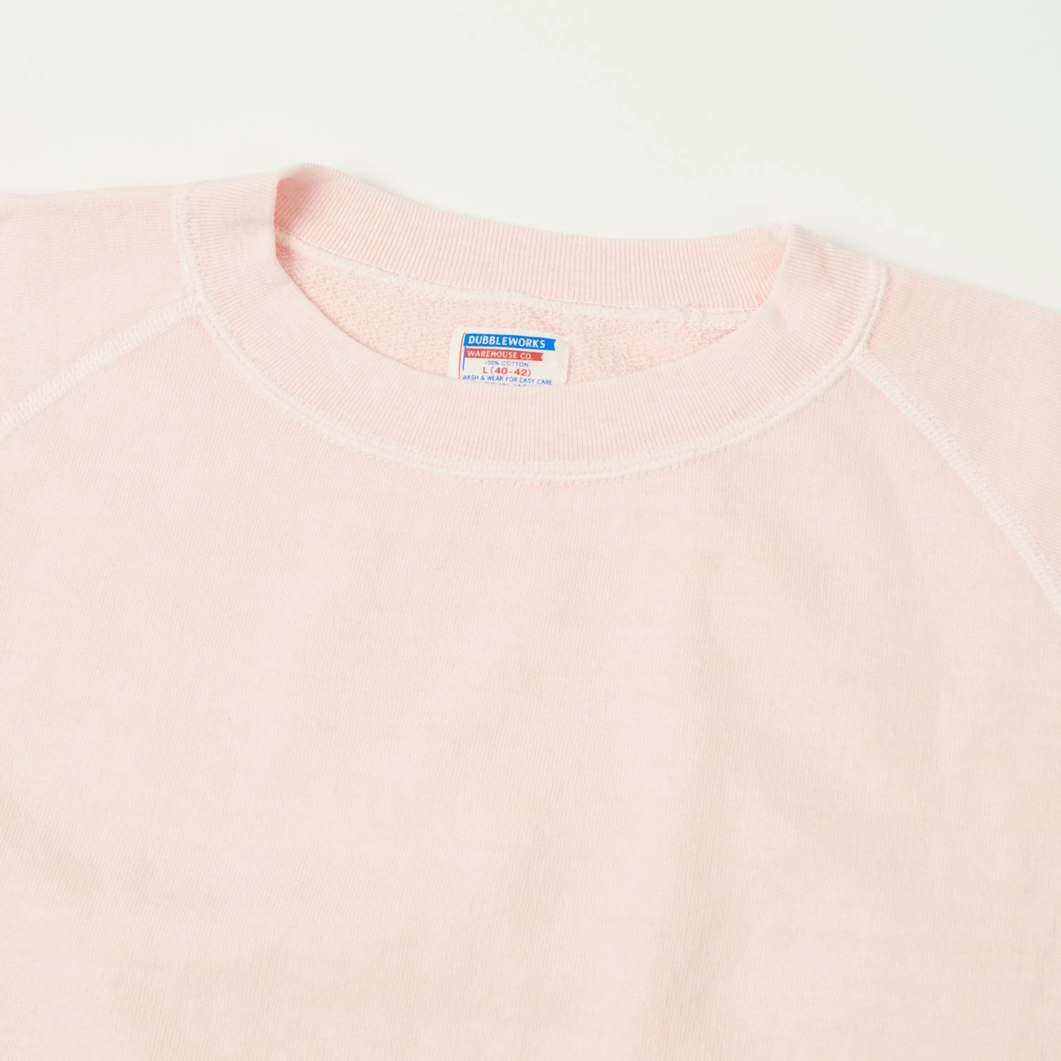 Casual tops Dubbleworks Cut Off Sleeve Pigment Dyed Sweatshirt - Pink