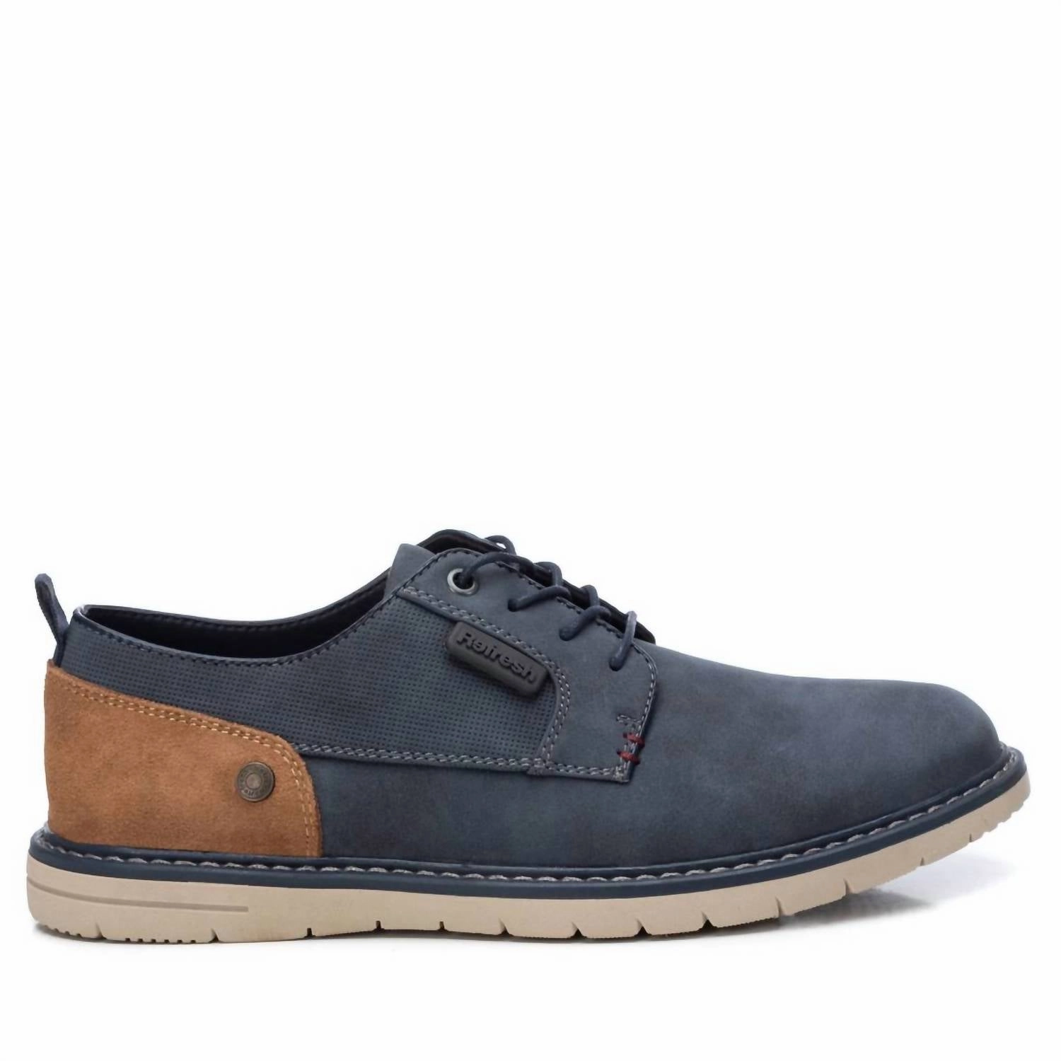 Slim Profile Dress Code Fit Men's Oxfords Shoes In Navy
