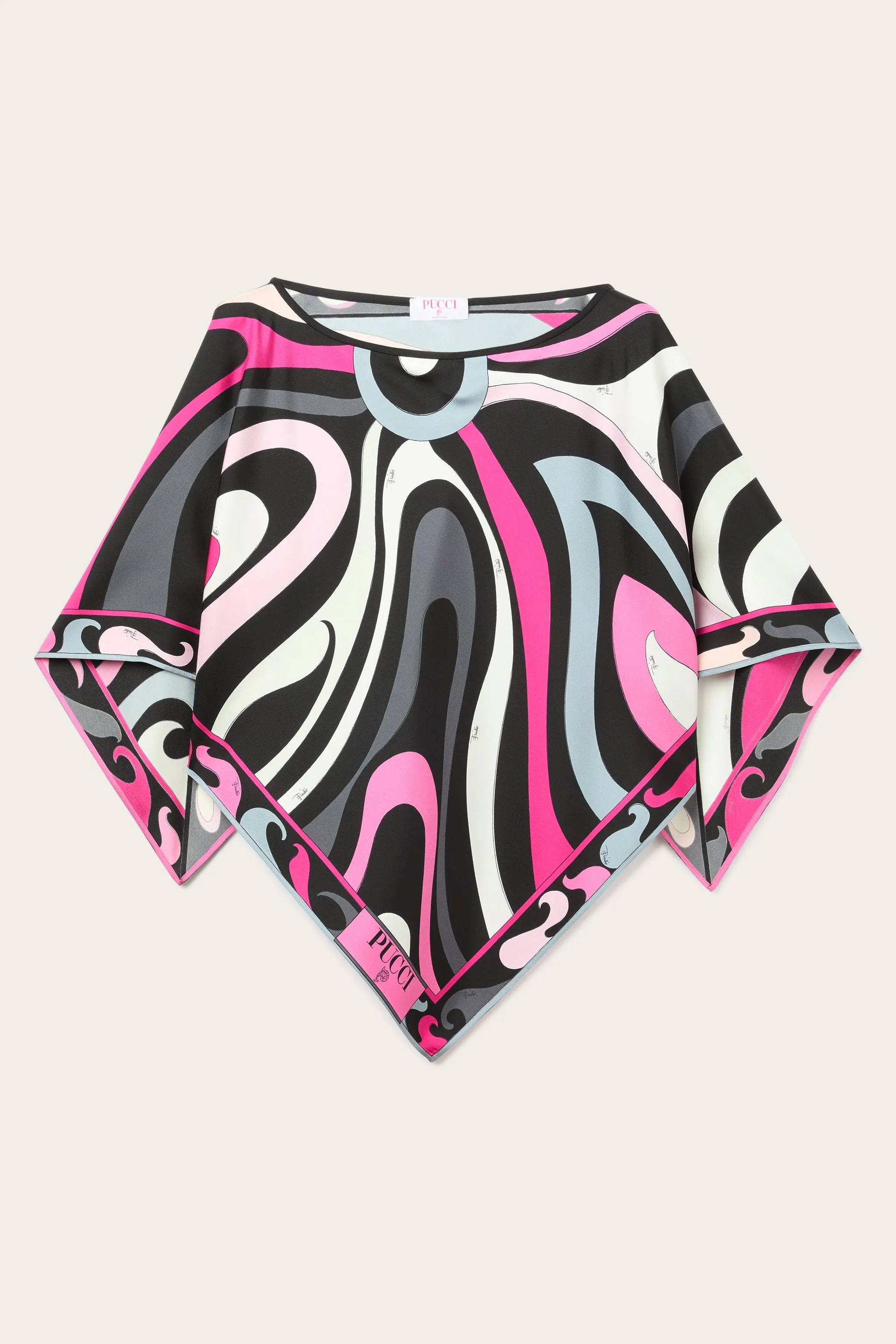 Marmo and Pesci Prints Kaftan Blouse Plus Size Pastel Shade