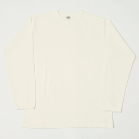 Relaxing Fit Dubbleworks Heavy Fabric Long Sleeve Tee - Off White