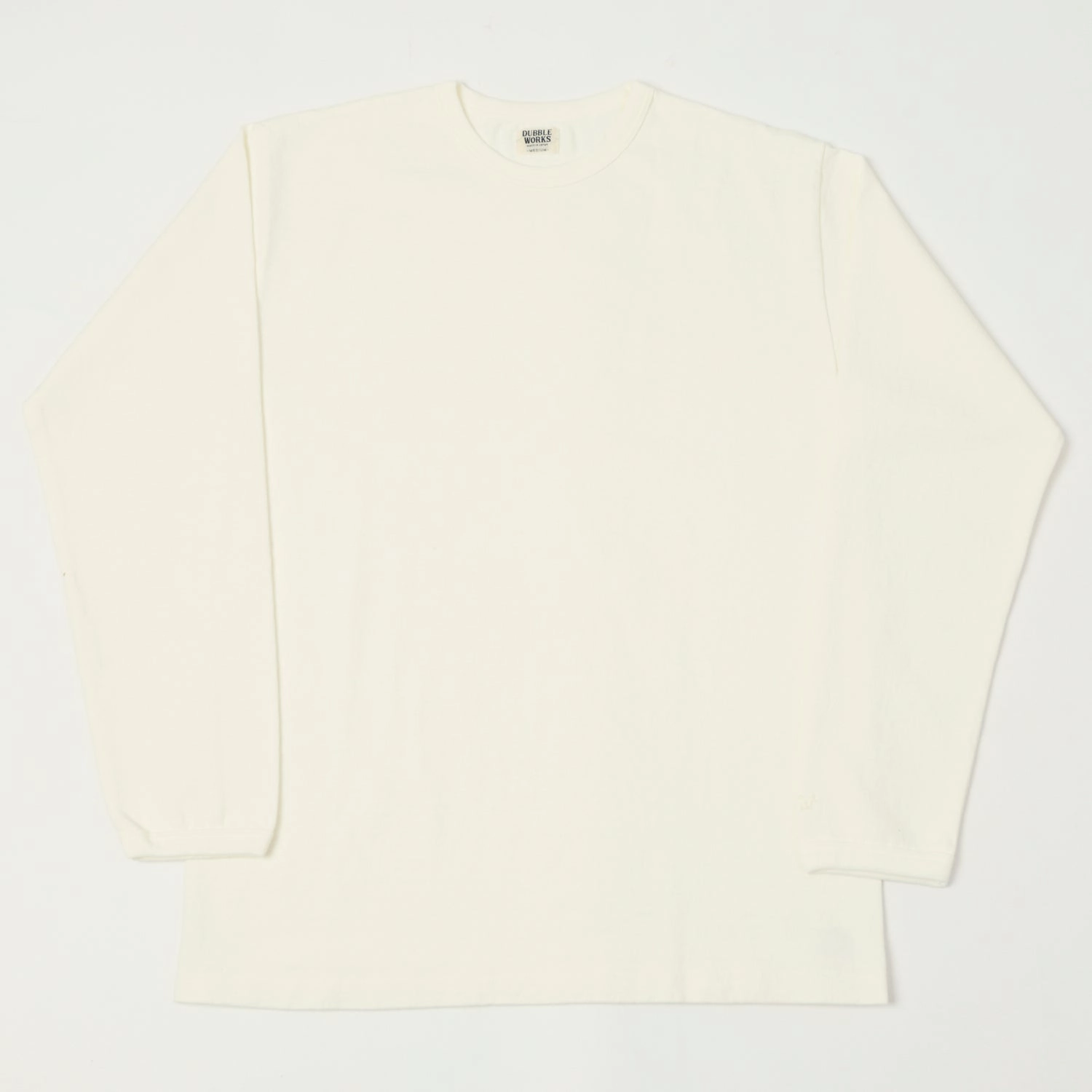 Relaxing Fit Dubbleworks Heavy Fabric Long Sleeve Tee - Off White