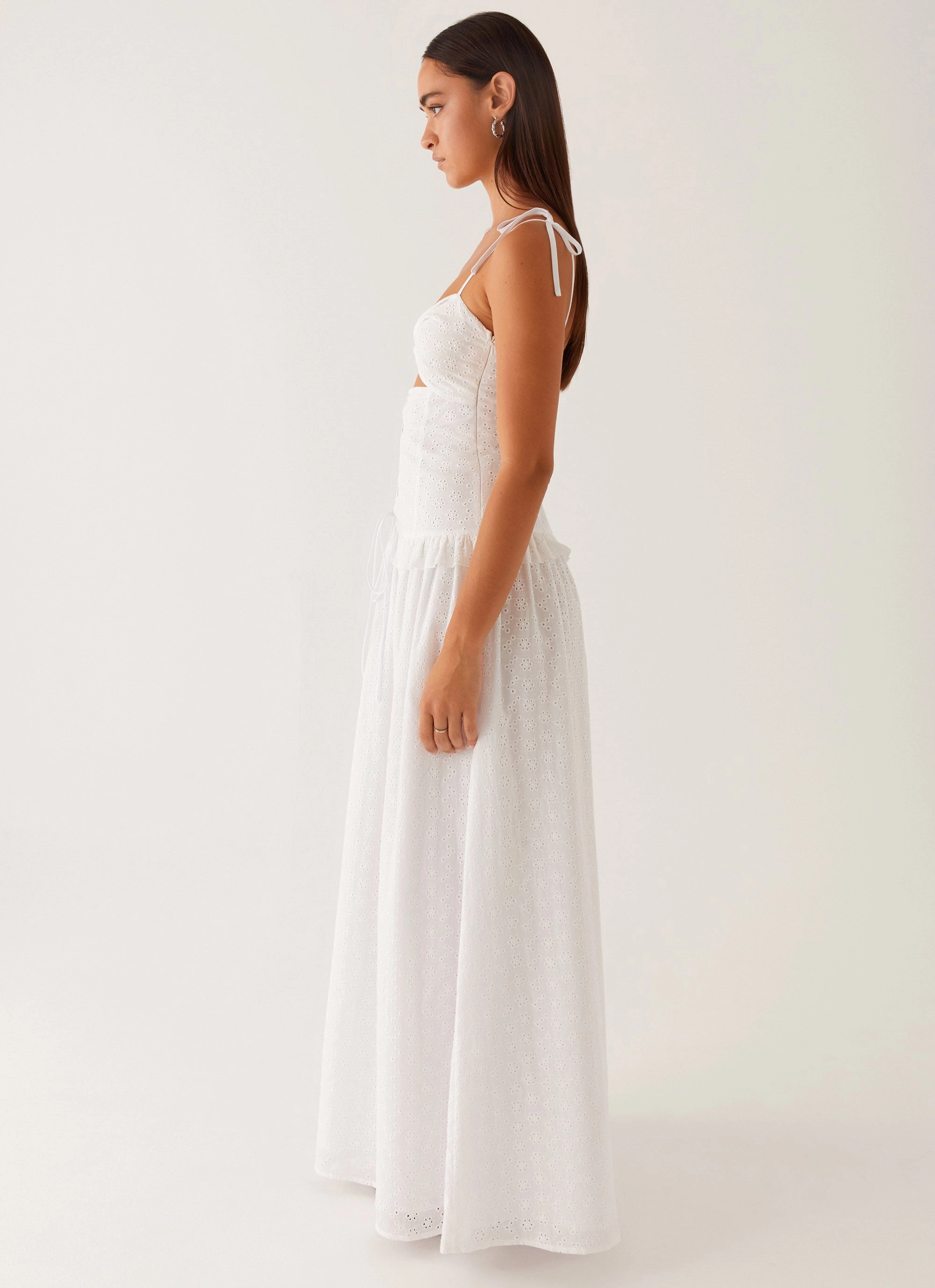 Reveria Twist Maxi Dress - Ivory Effortless Layering
