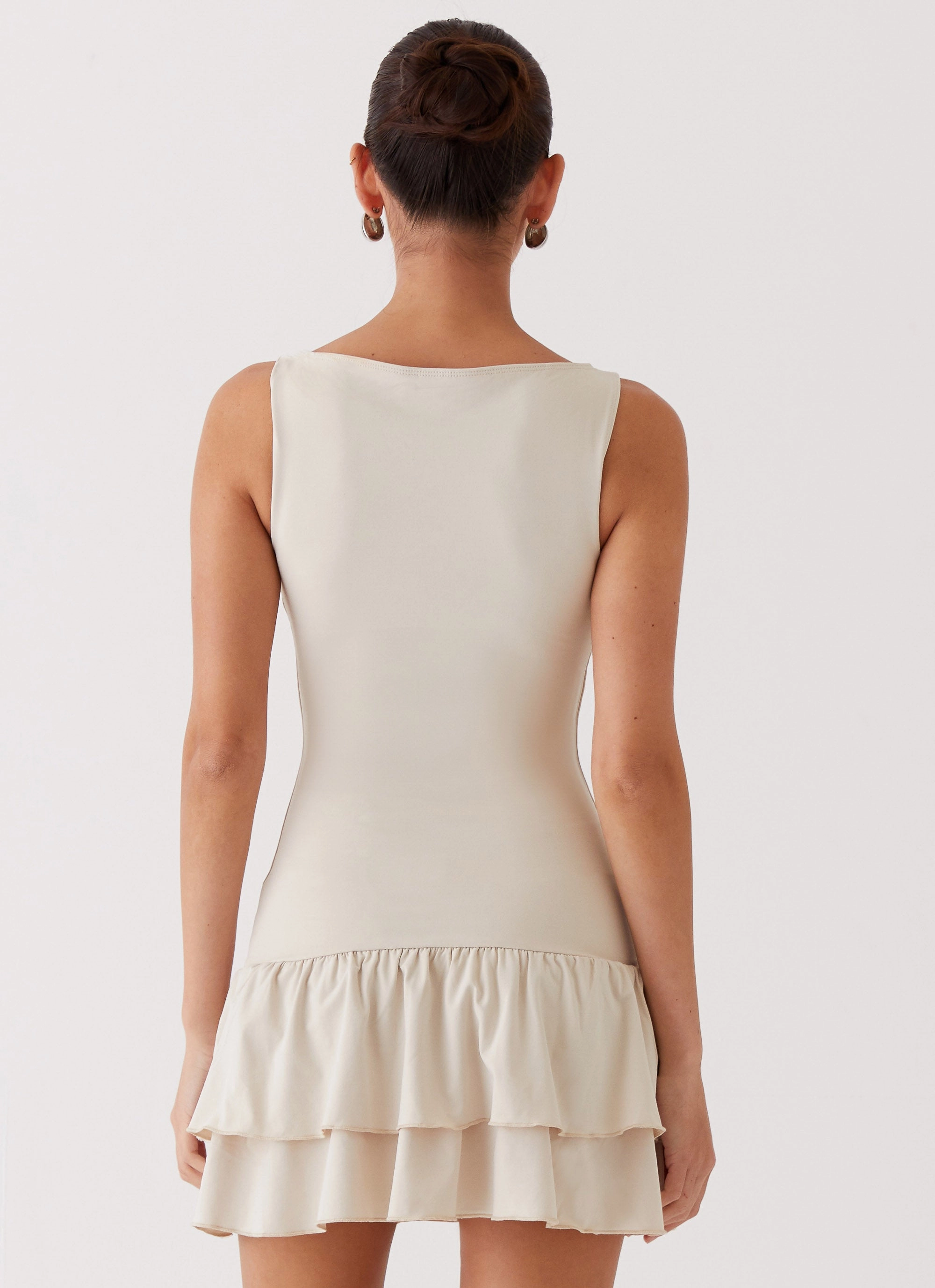 Rhiannon Frill Mini Dress - Ivory Work Comfort