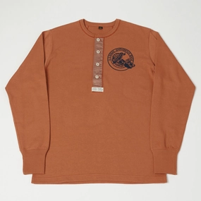 Freewheelers & Co Power Wear ??U.S Amphibious?? Long Sleeve Henley - Old Rose Sleek Layers