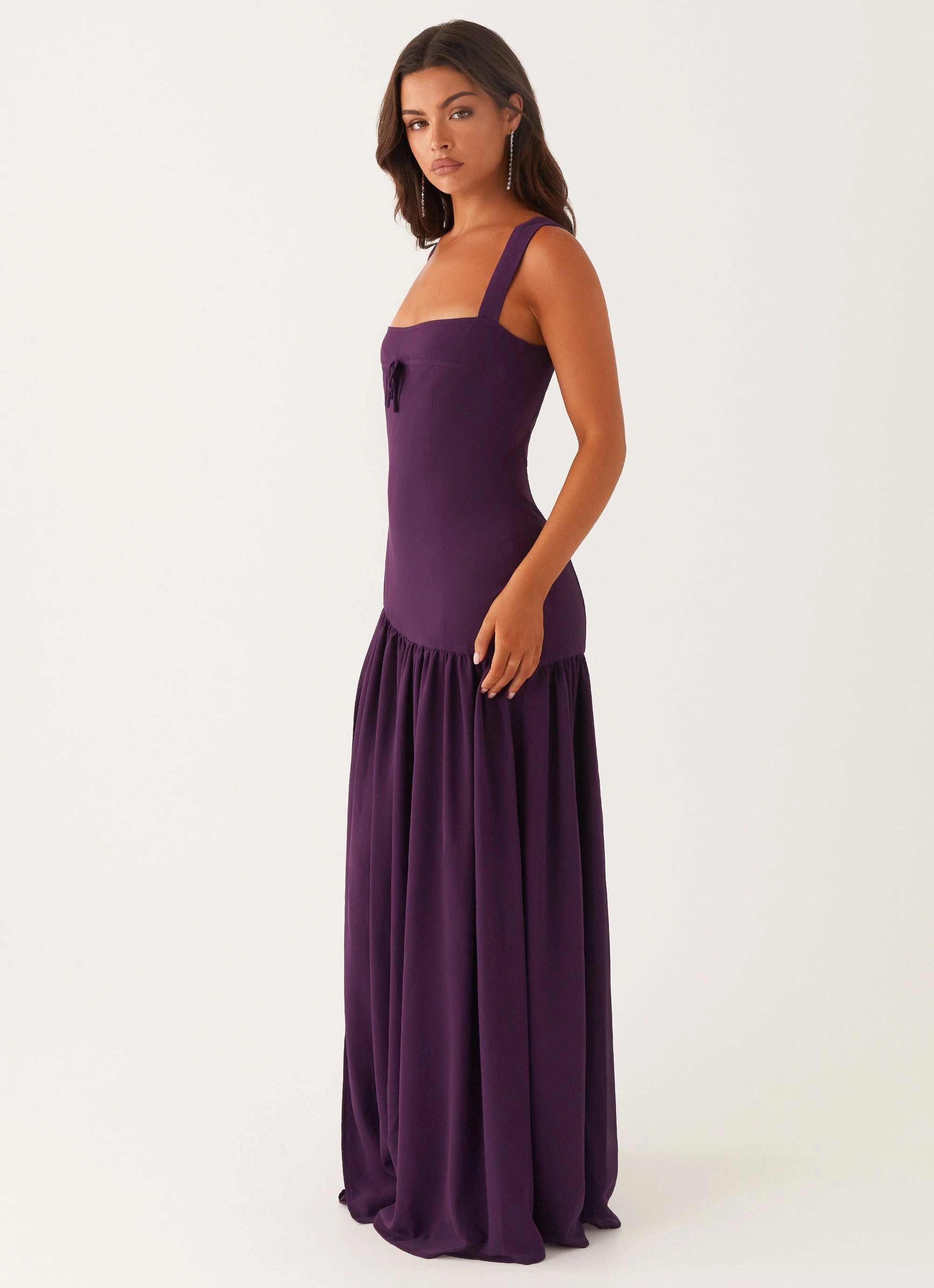 Vibe Choice Airy Base Alberta Maxi Dress - Mulberry