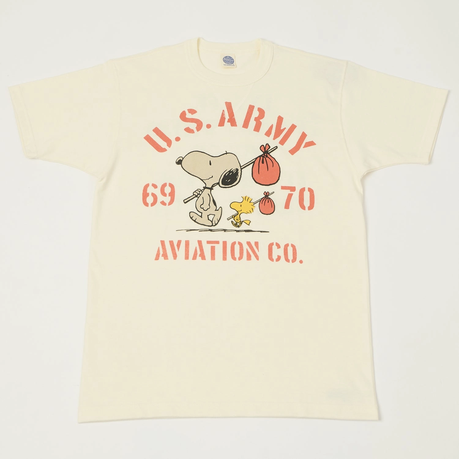 TOYS McCOY Snoopy 'U.S. Army Aviation Co' T-Shirt - Off White Collared formality