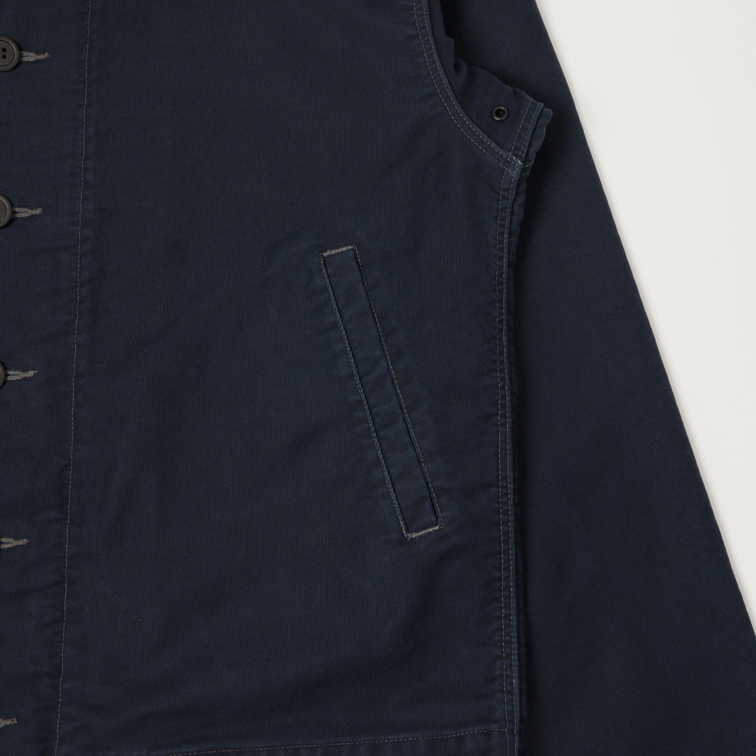 RRL Corduroy-Collar Deck Jacket - Navy Winter Coat