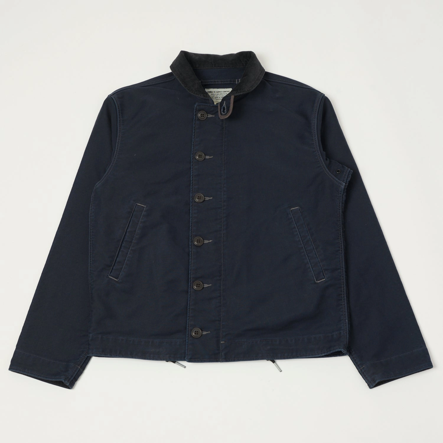 Fresh Function RRL Corduroy-Collar Deck Jacket - Navy