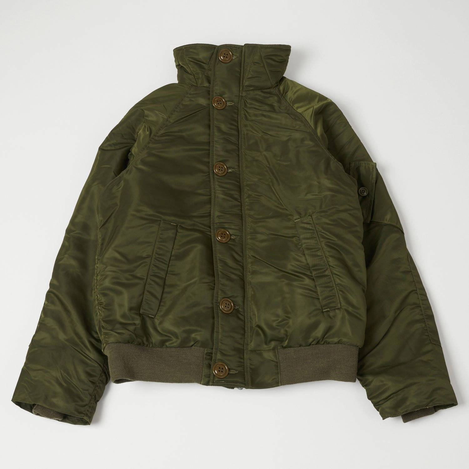 AdjustableHood Freewheelers & Co Military ??Cold Weather Air Crew' Jacket - Olive Drab