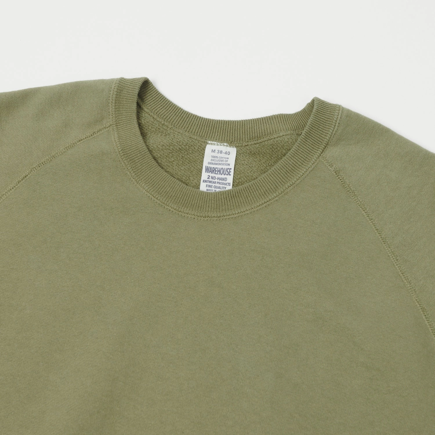 Warehouse & Co 461 Raglan Sleeve Sweatshirt - Green Camping Comfort